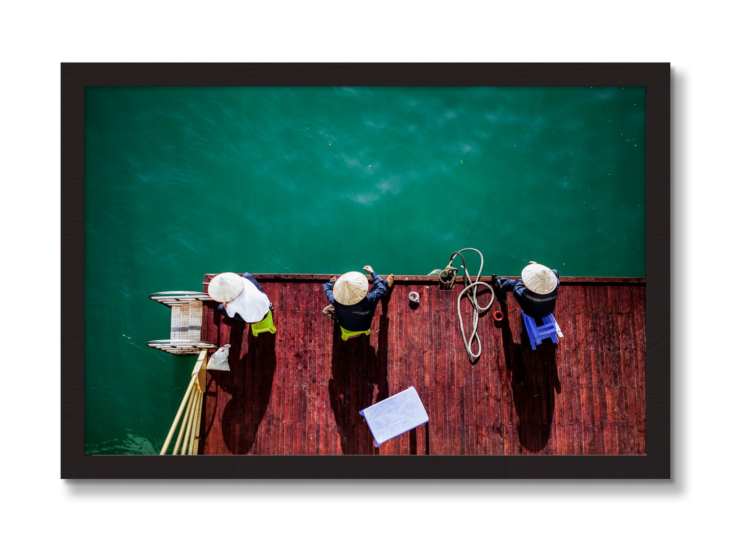 Framed photograph of Afternoon Ritual by Dylan Ozanich, Black Walnut frame, Full Bleed