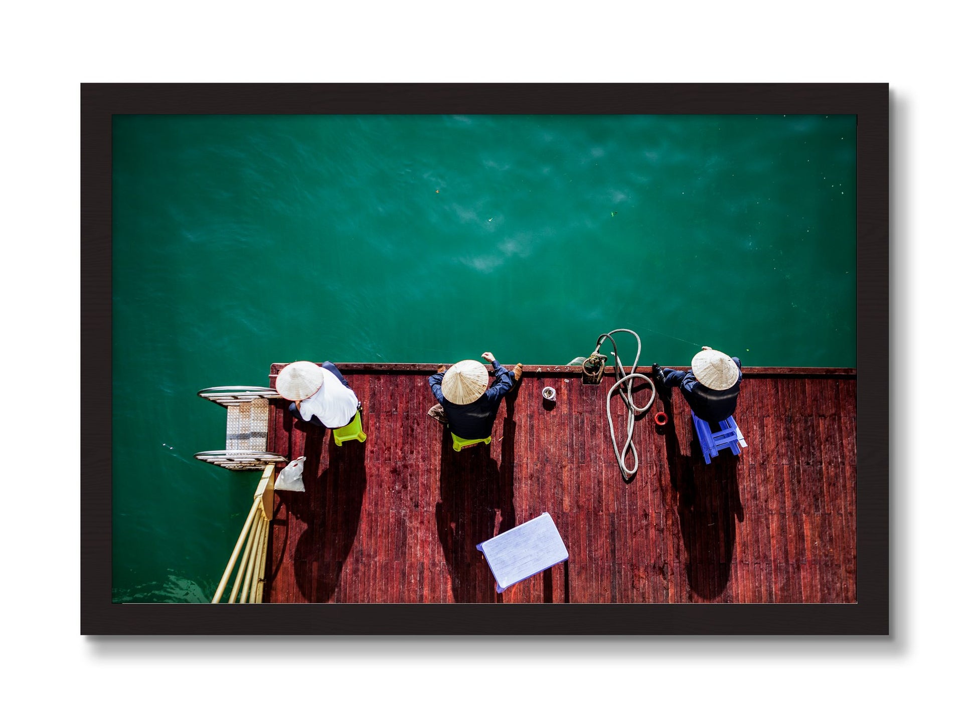 Framed photograph of Afternoon Ritual by Dylan Ozanich, Black Walnut frame, Full Bleed