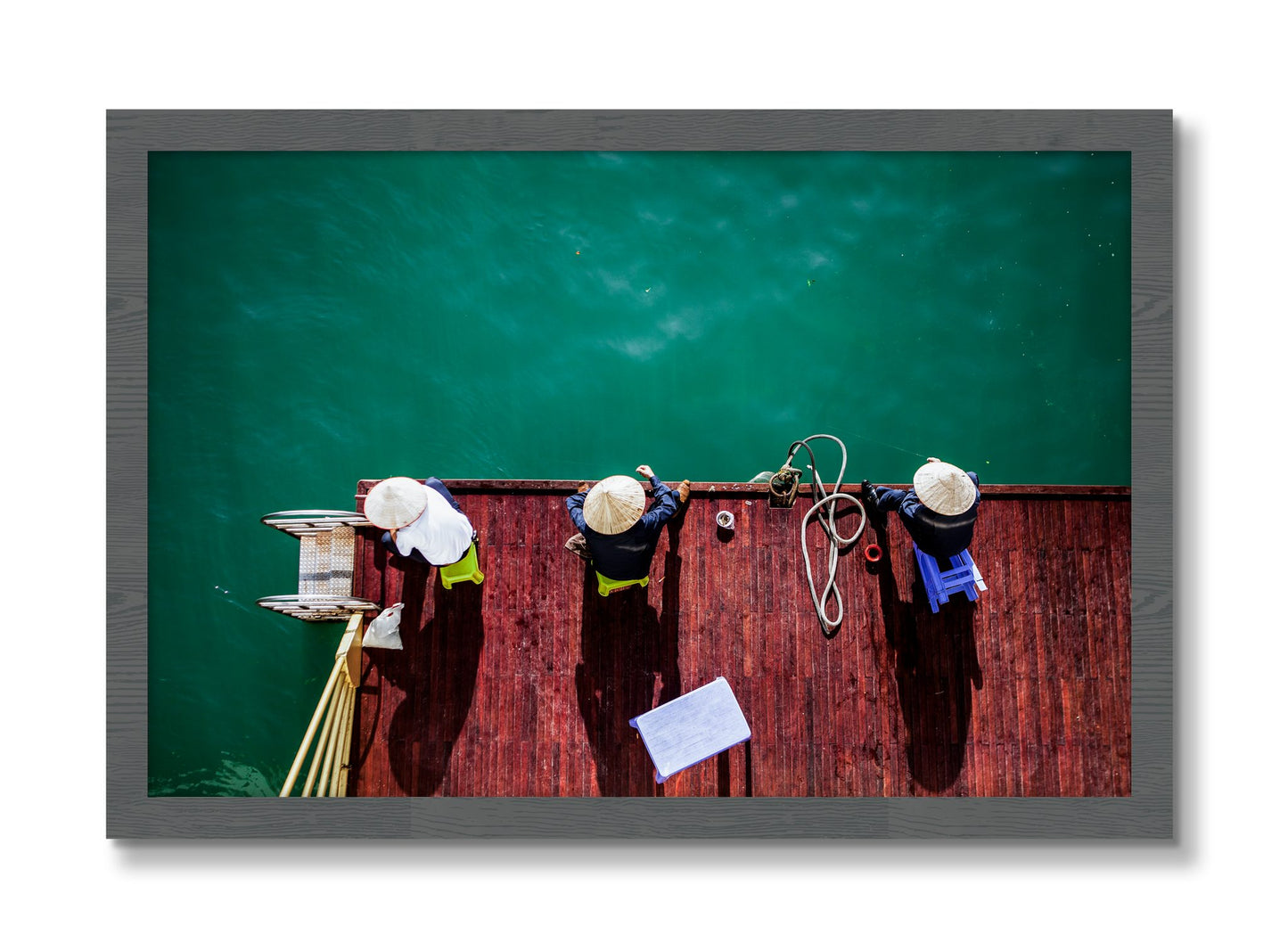 Framed photograph of Afternoon Ritual by Dylan Ozanich, Grey frame, Full Bleed