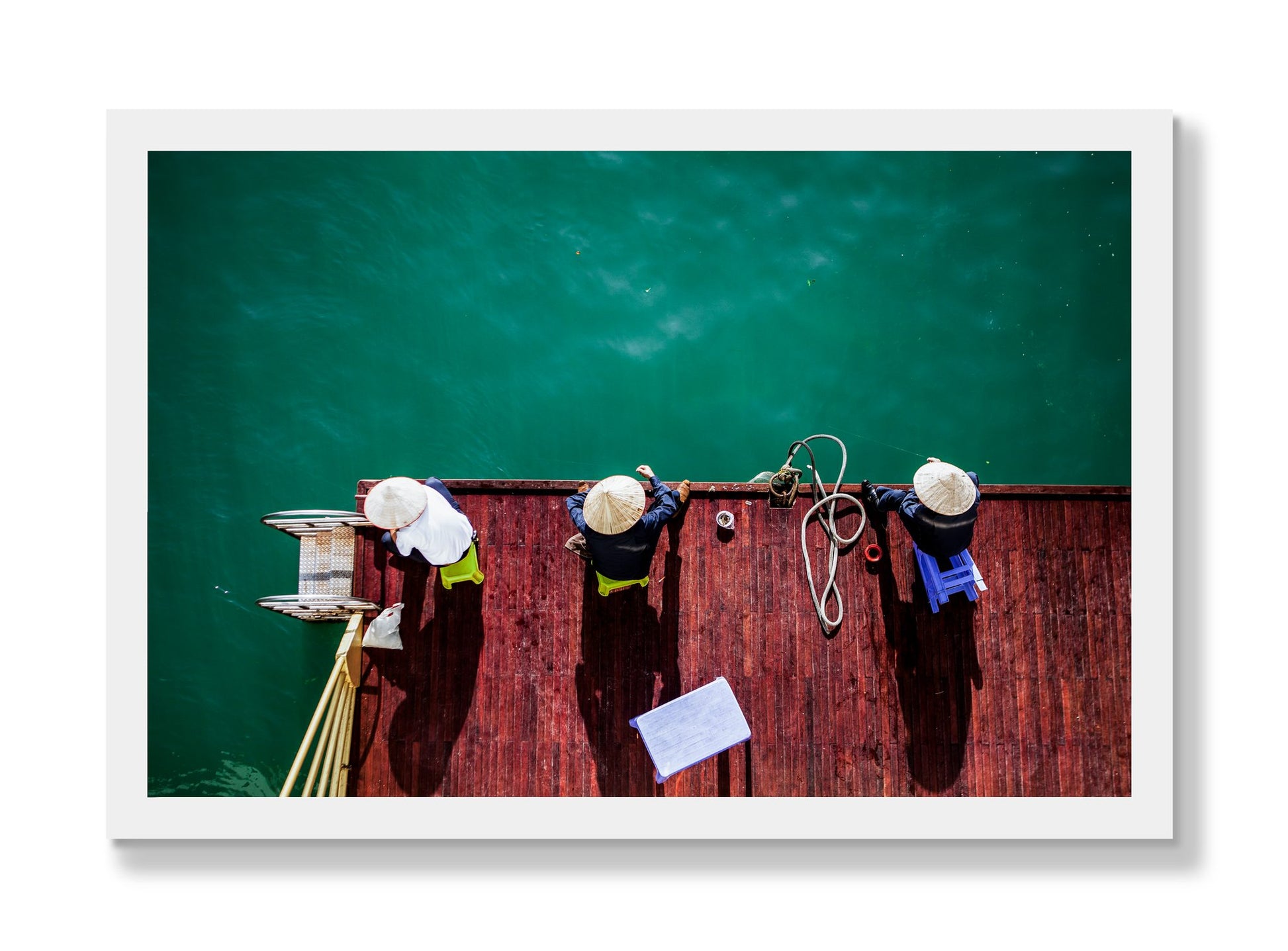 Framed photograph of Afternoon Ritual by Dylan Ozanich, White frame, Full Bleed