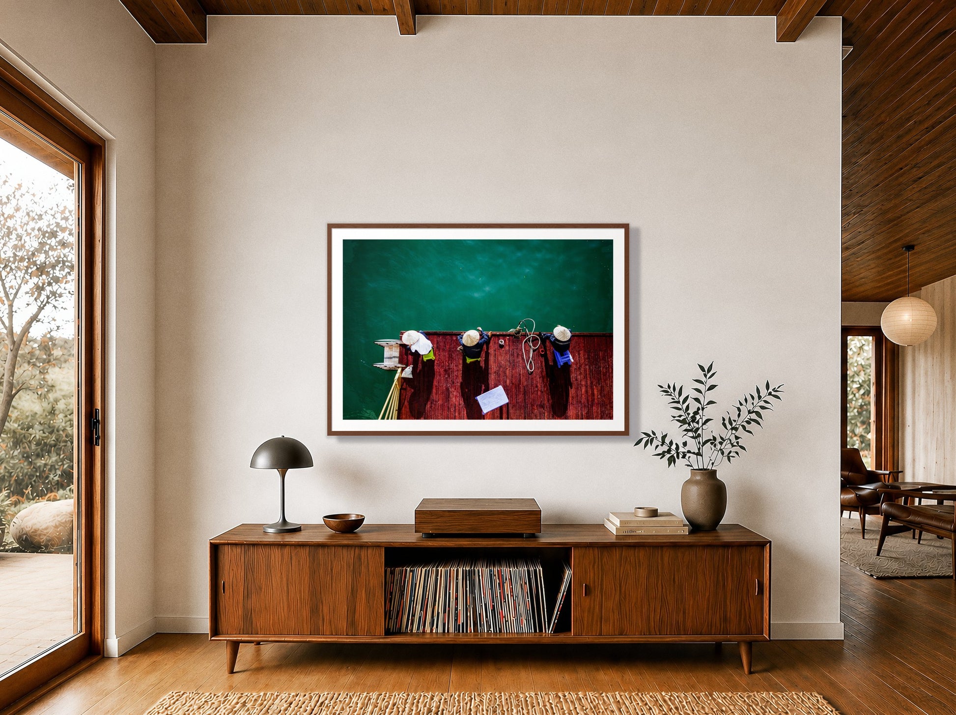Framed photograph of Afternoon Ritual by Dylan Ozanich displayed on a wall