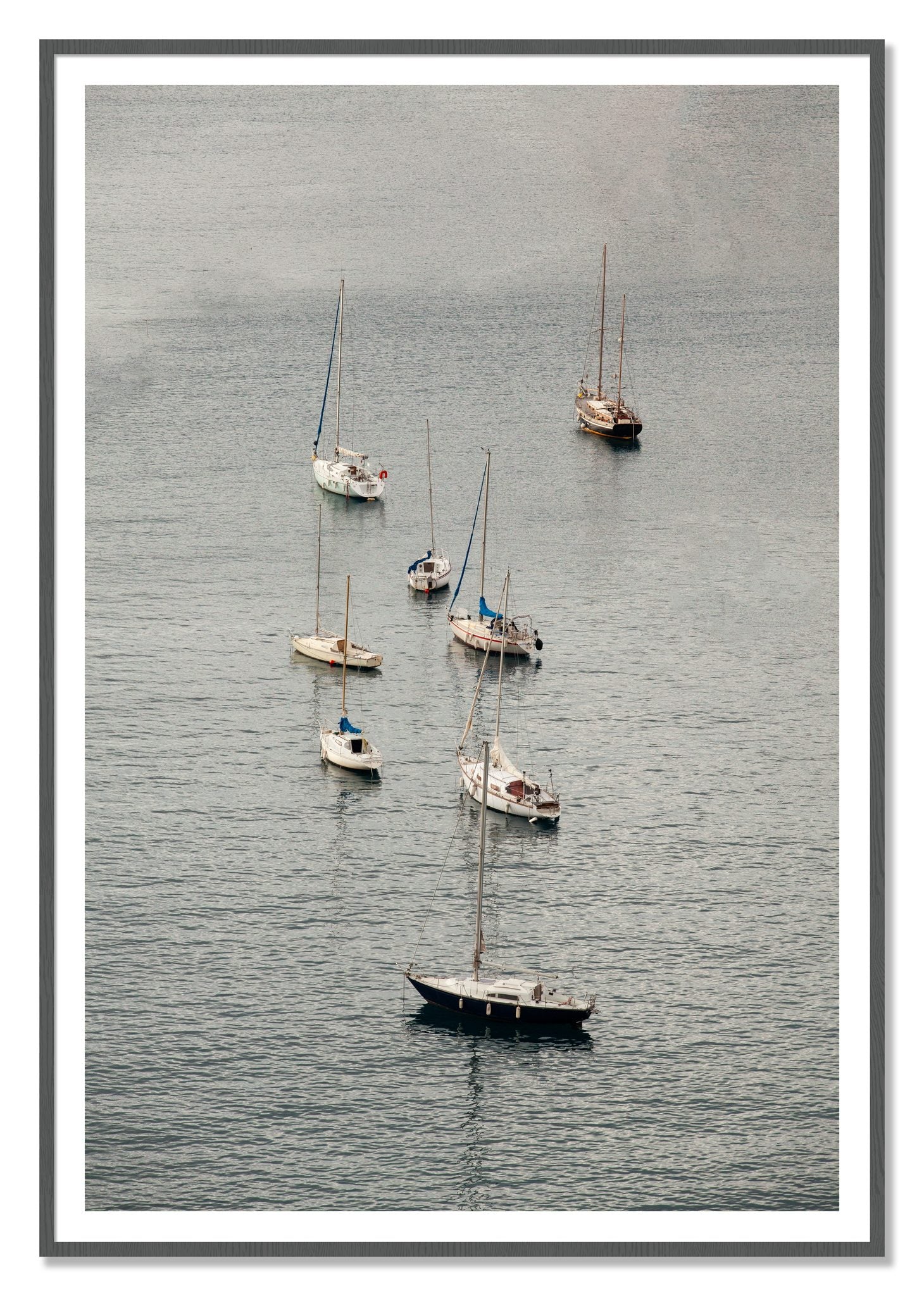 Anchored by Dylan Ozanich, 48×72 print with a White Border in a Grey frame