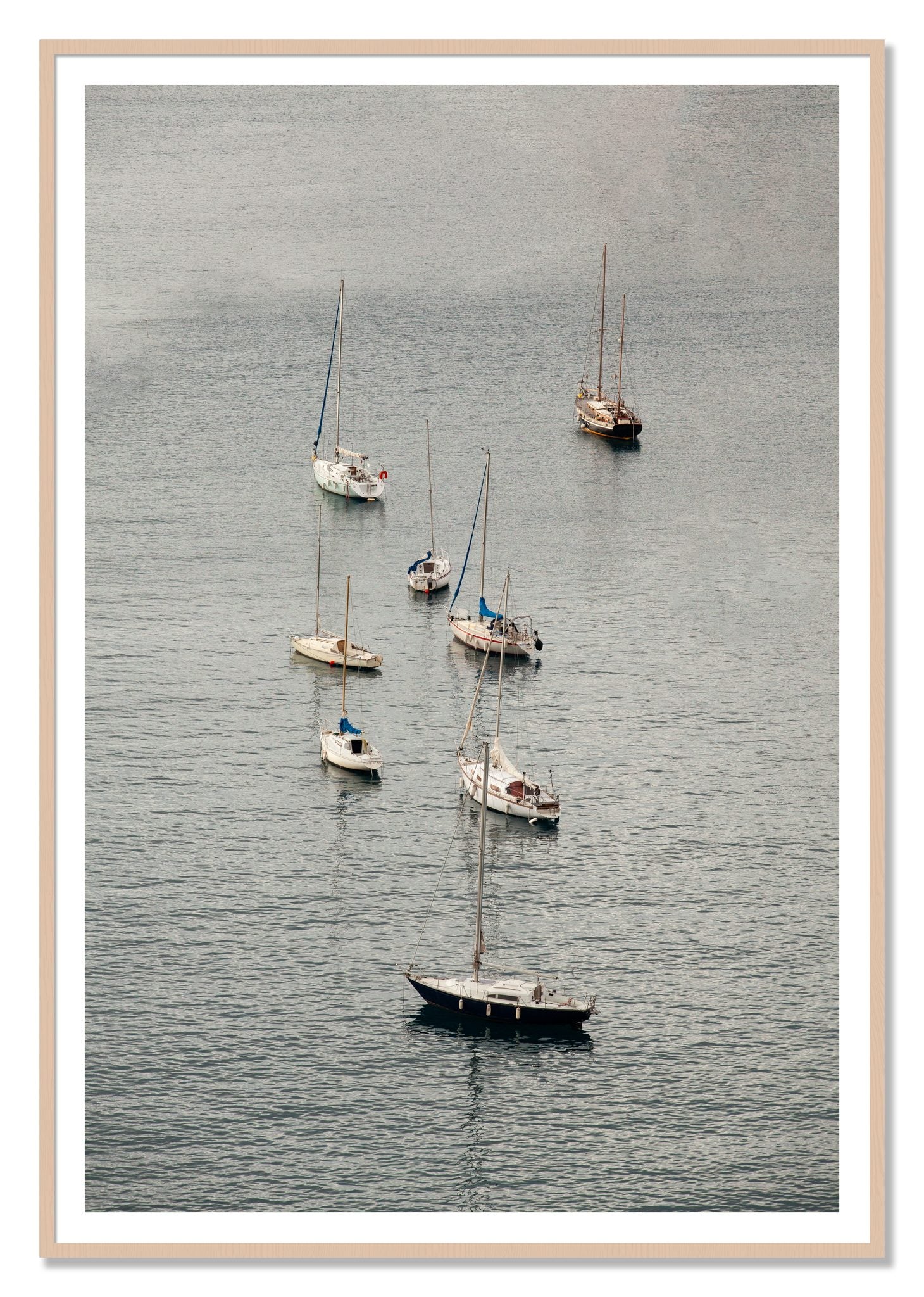 Anchored by Dylan Ozanich, 48×72 print with a White Border in a Maple frame