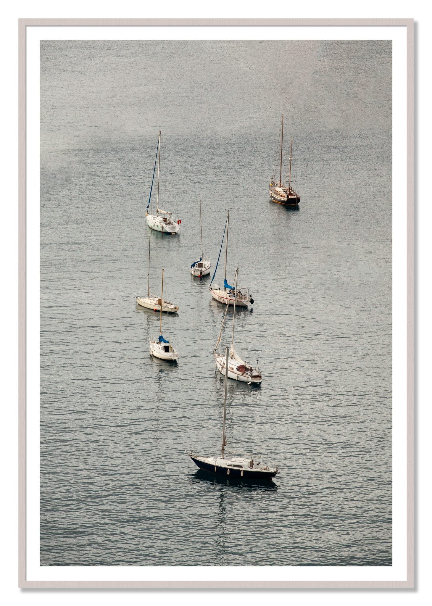 Anchored by Dylan Ozanich, 48×72 print with a White Border in a White Maple frame