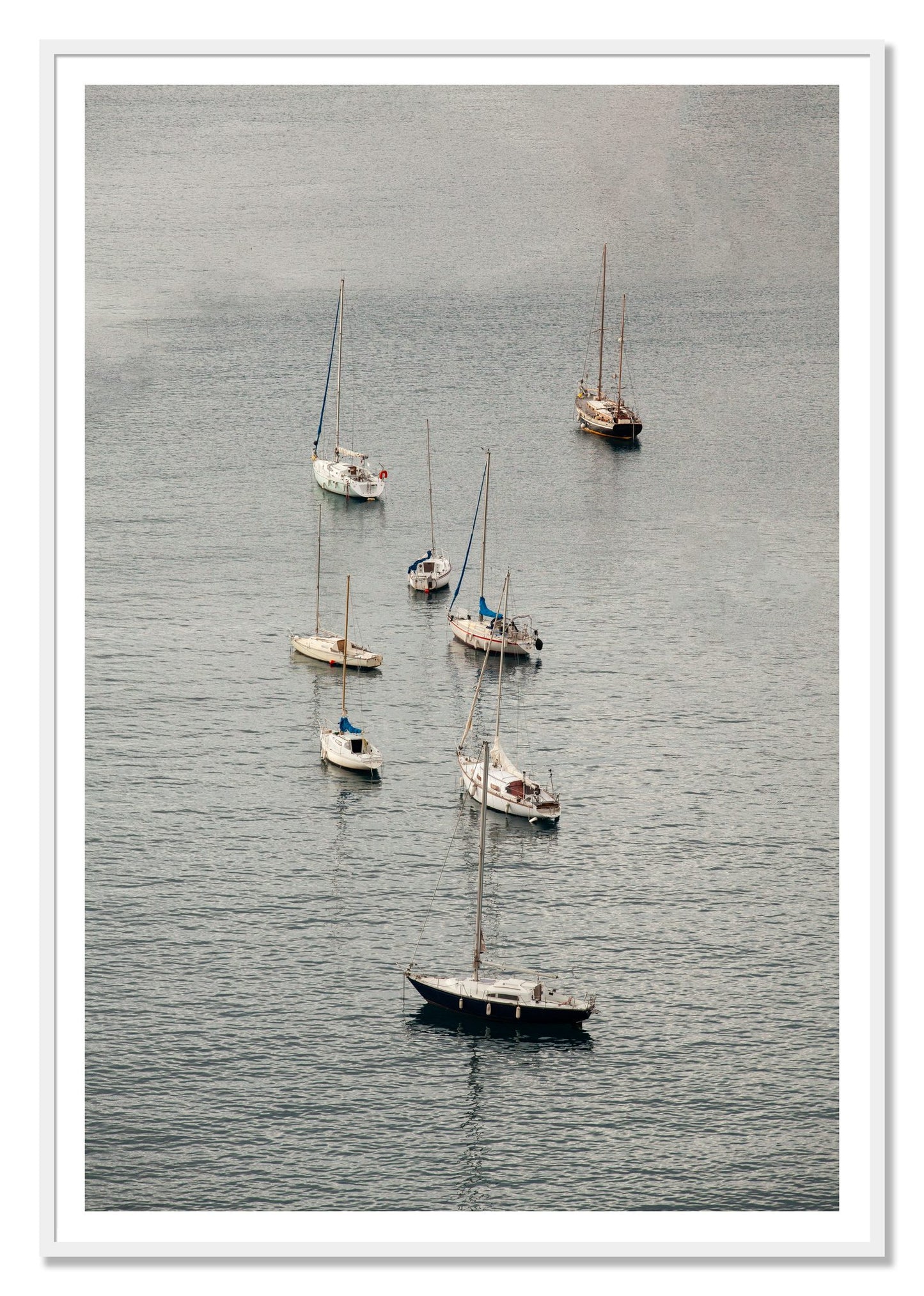 Anchored by Dylan Ozanich, 48×72 print with a White Border in a White frame