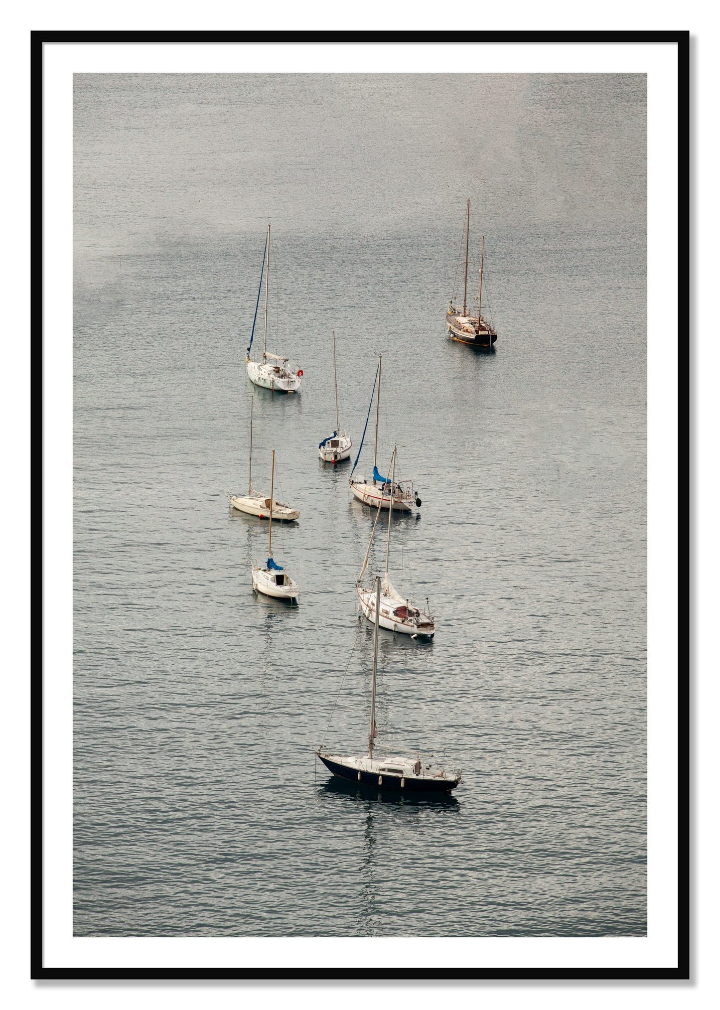 Framed photograph of Anchored by Dylan Ozanich, Black frame, Borders