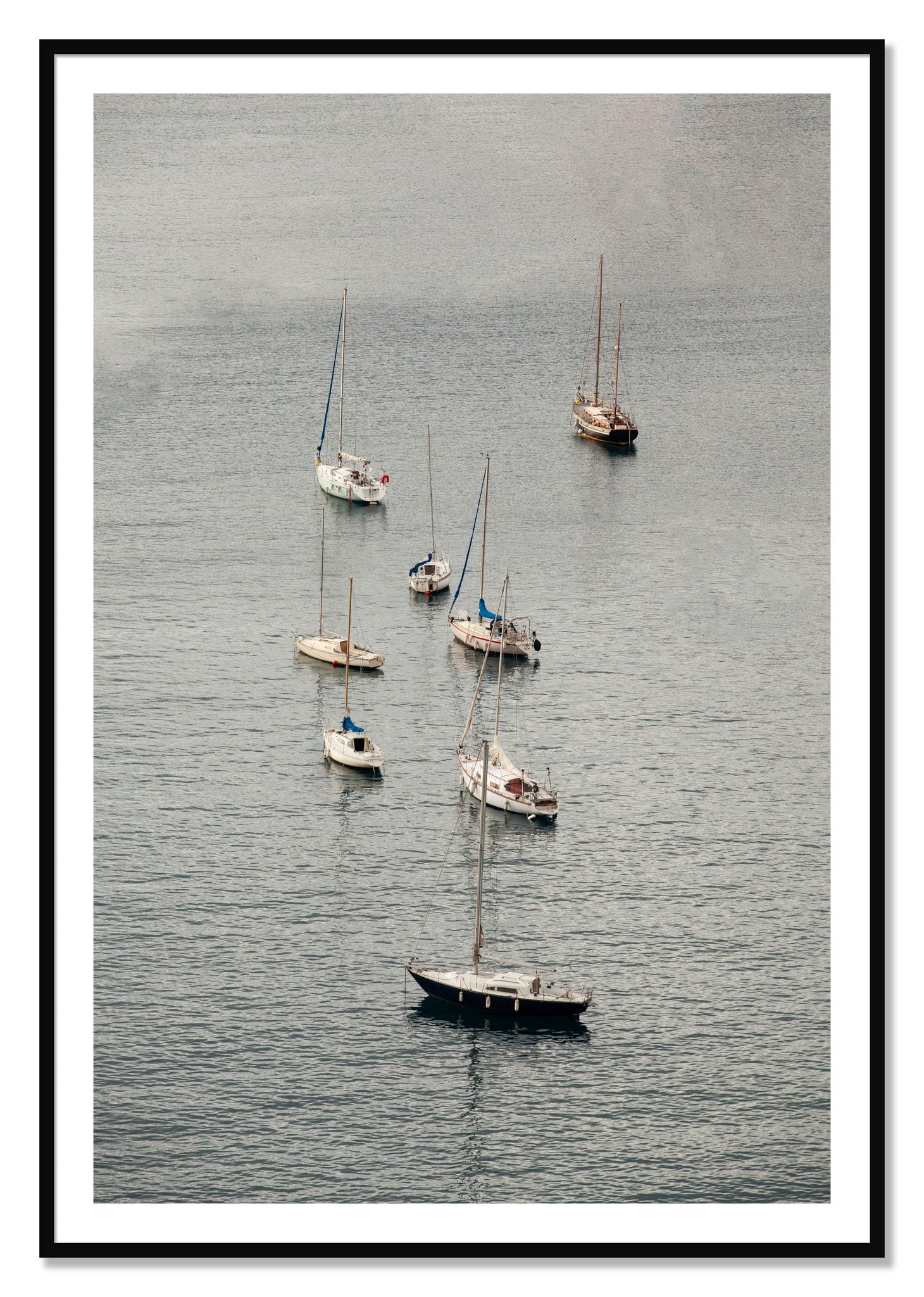 Framed photograph of Anchored by Dylan Ozanich, Black frame, Borders