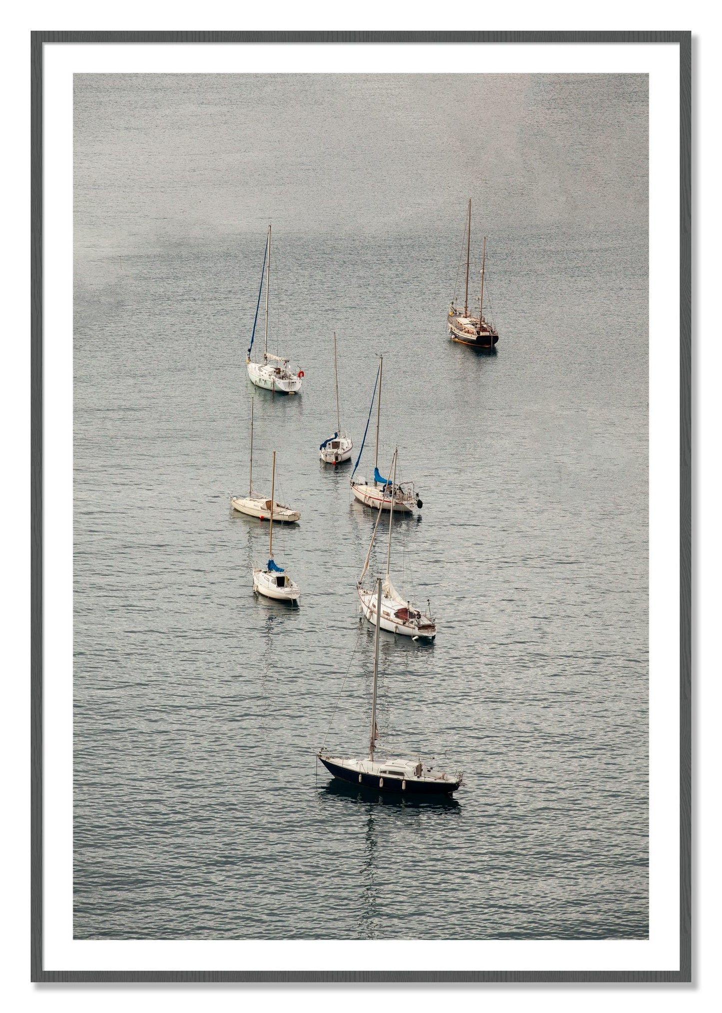 Framed photograph of Anchored by Dylan Ozanich, Grey frame, Borders