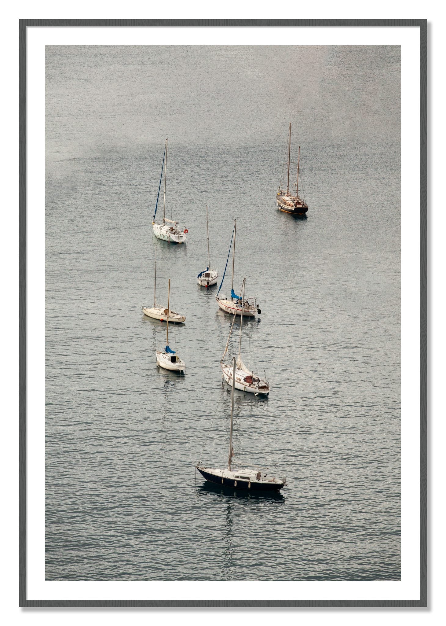 Framed photograph of Anchored by Dylan Ozanich, Grey frame, Borders