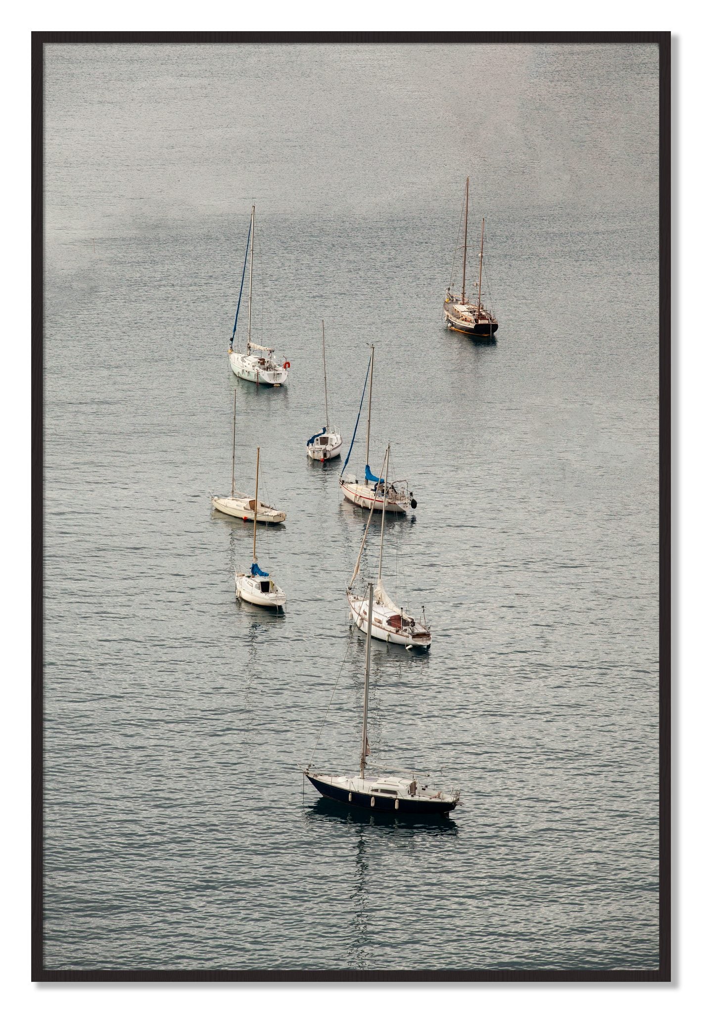 Framed photograph of Anchored by Dylan Ozanich, Black Walnut frame, Full Bleed
