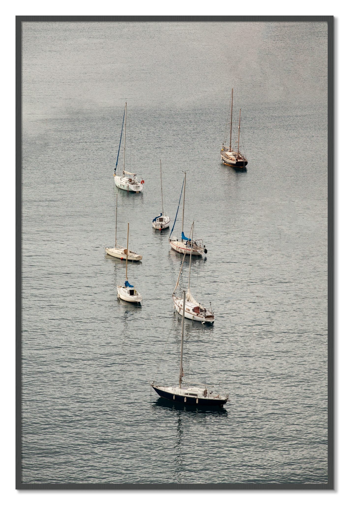 Framed photograph of Anchored by Dylan Ozanich, Grey frame, Full Bleed