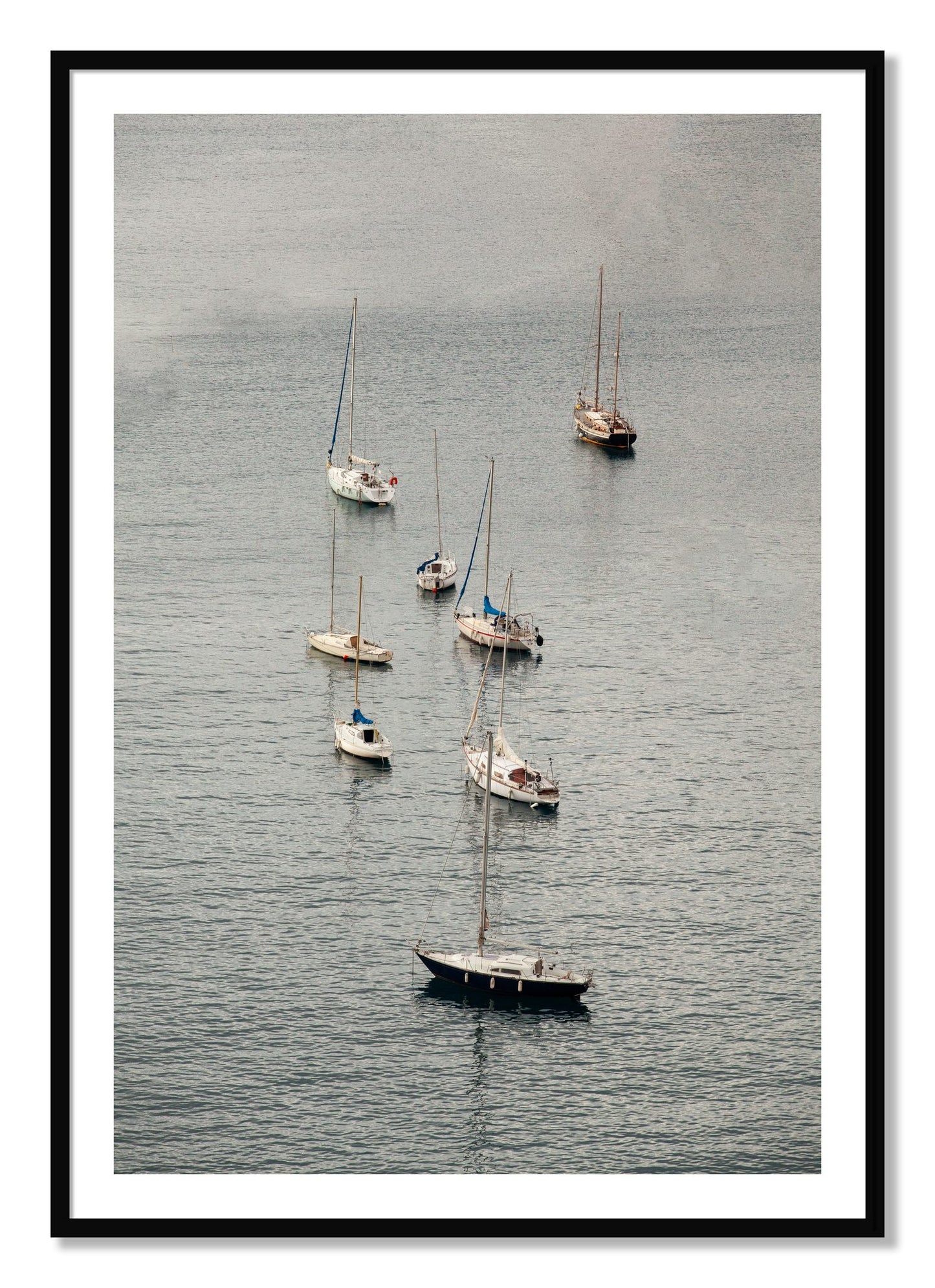 Framed photograph of Anchored by Dylan Ozanich, Black frame, Borders