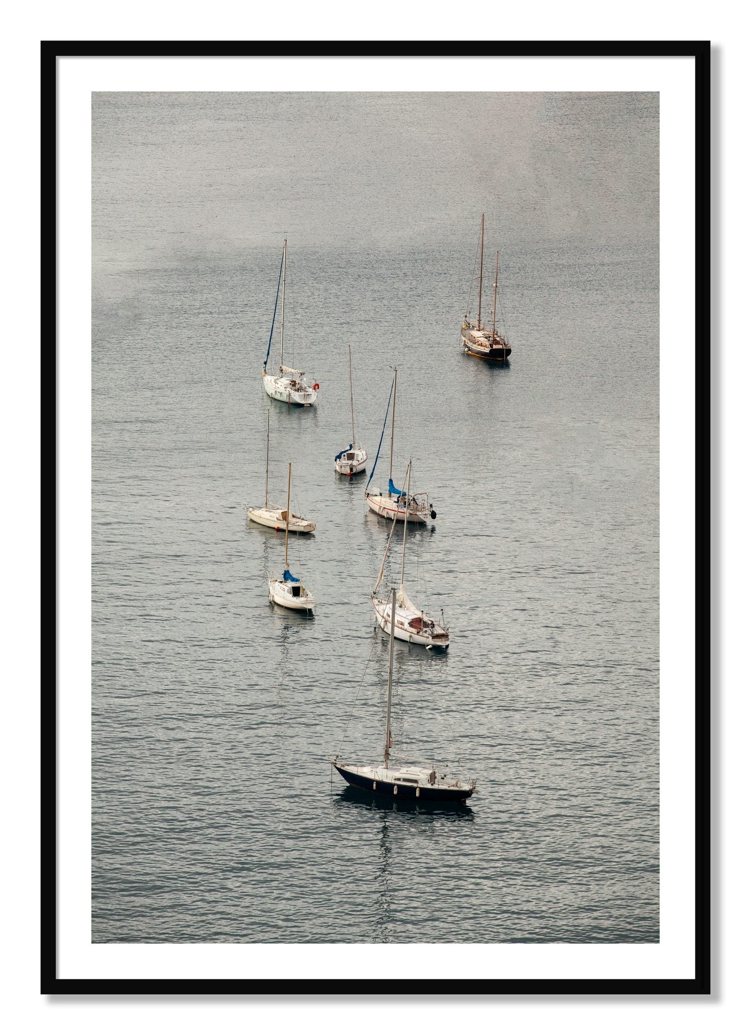 Framed photograph of Anchored by Dylan Ozanich, Black frame, Borders
