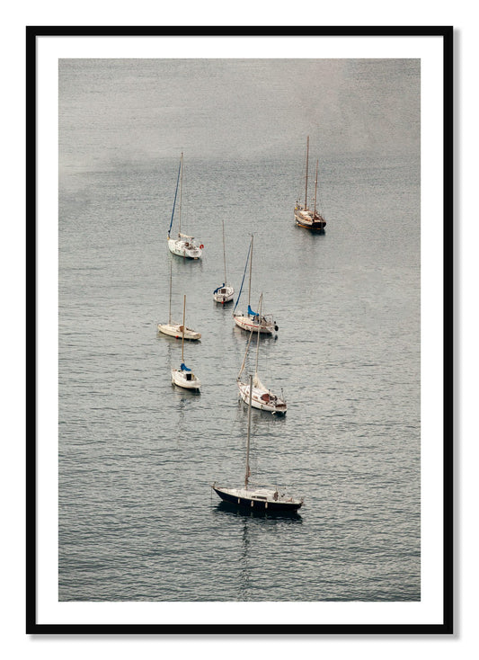 Framed photograph of Anchored by Dylan Ozanich, Black frame, Borders