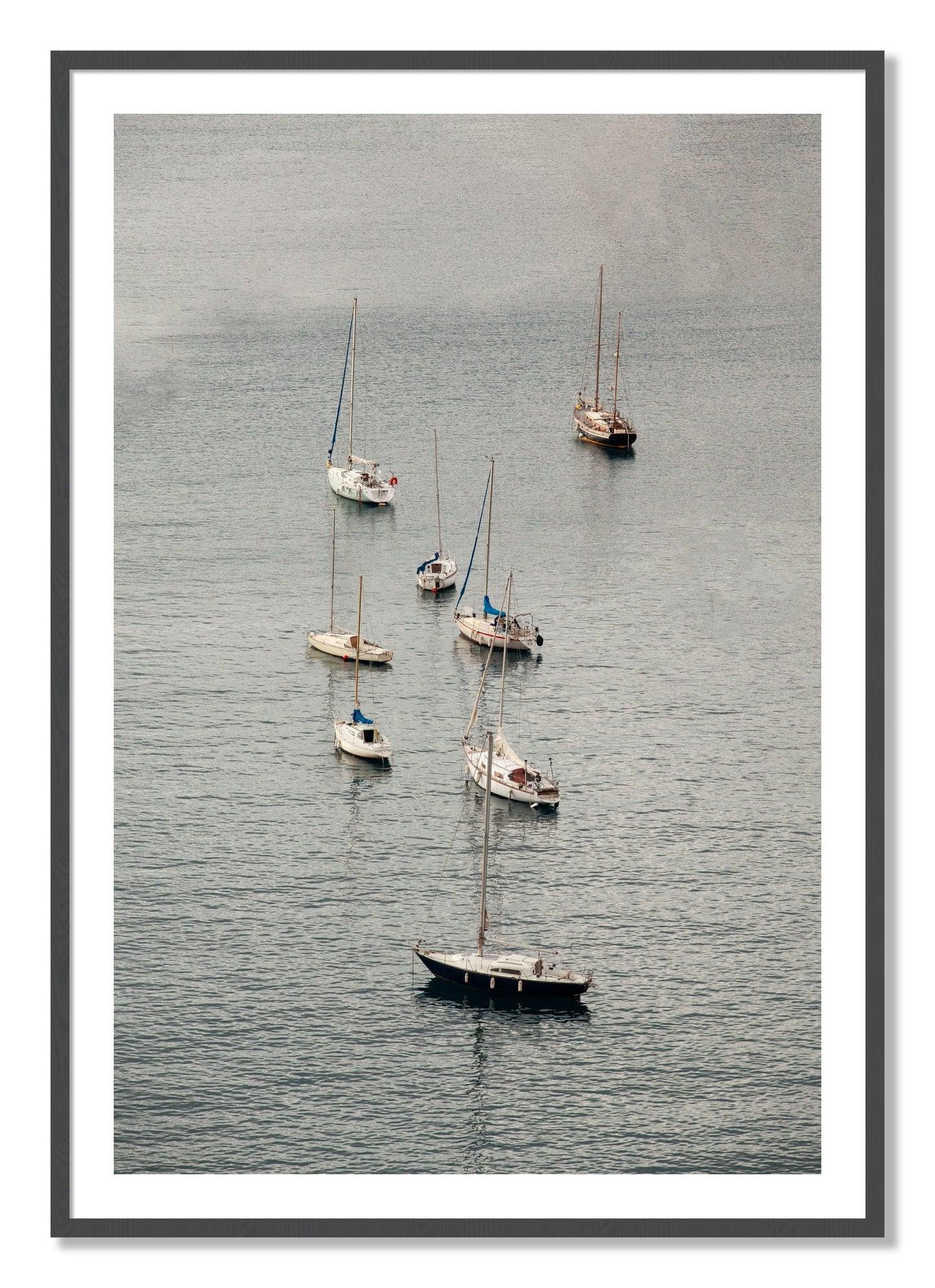 Framed photograph of Anchored by Dylan Ozanich, Grey frame, Borders