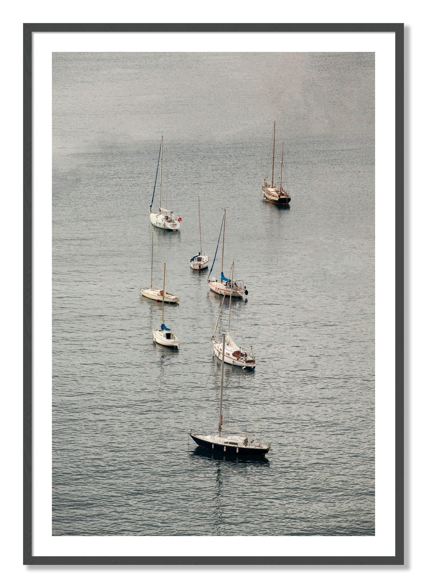 Framed photograph of Anchored by Dylan Ozanich, Grey frame, Borders