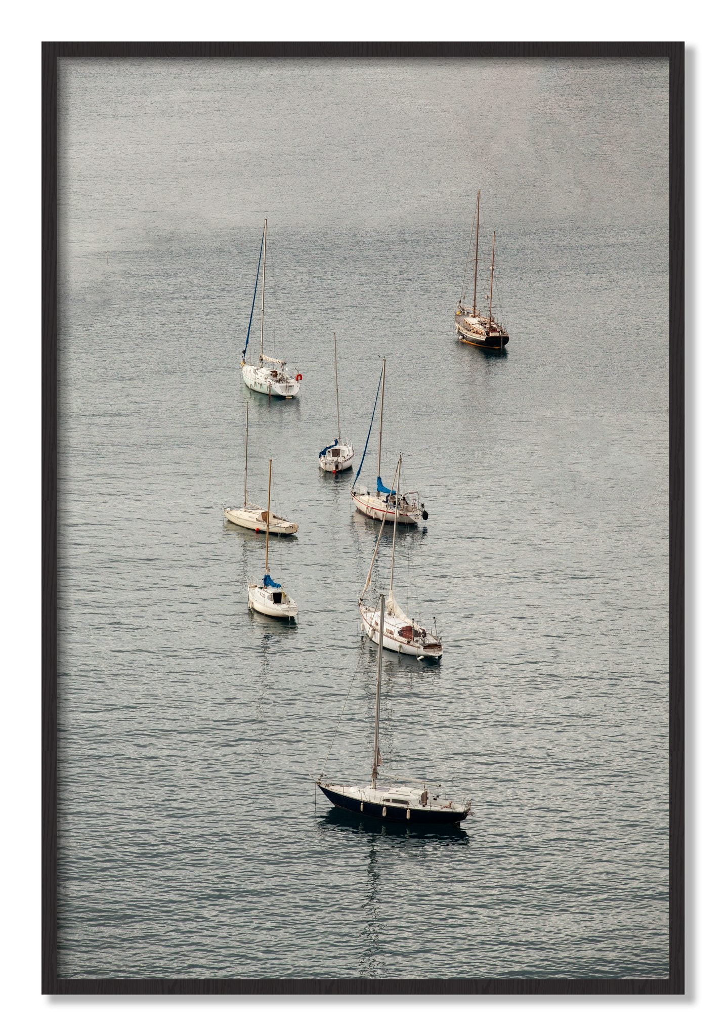 Framed photograph of Anchored by Dylan Ozanich, Black Walnut frame, Full Bleed