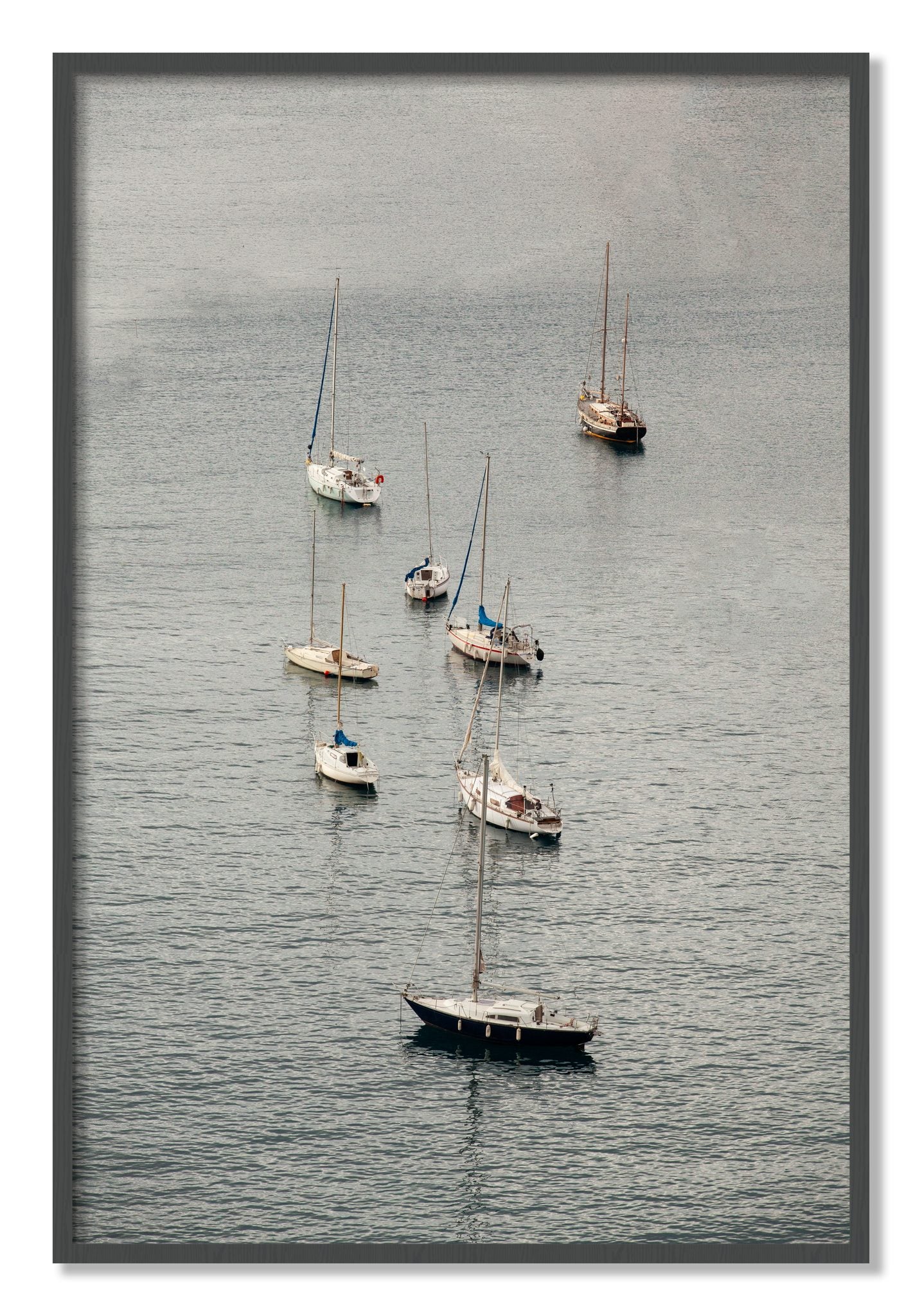 Framed photograph of Anchored by Dylan Ozanich, Grey frame, Full Bleed