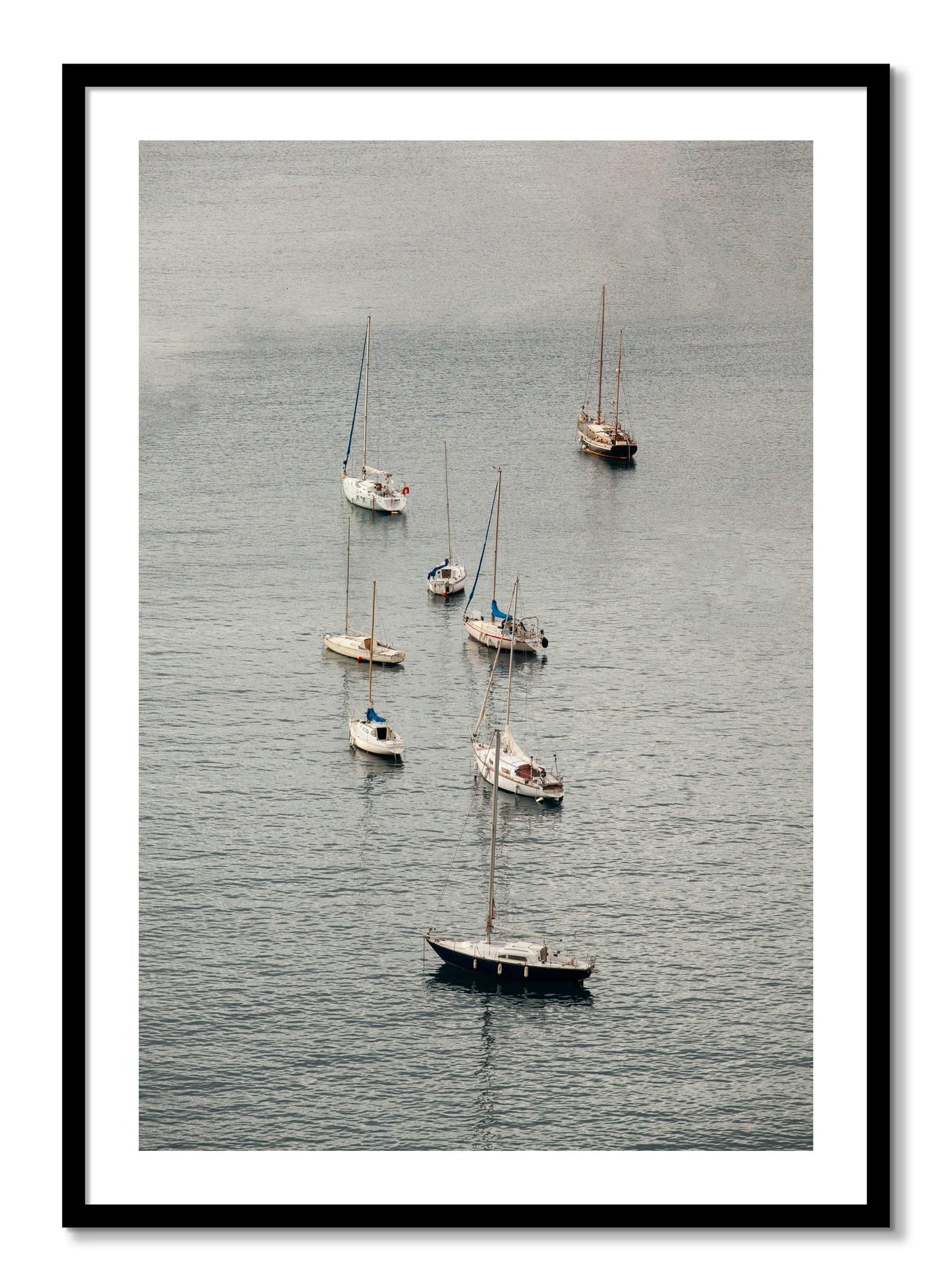 Framed photograph of Anchored by Dylan Ozanich, Black frame, Borders