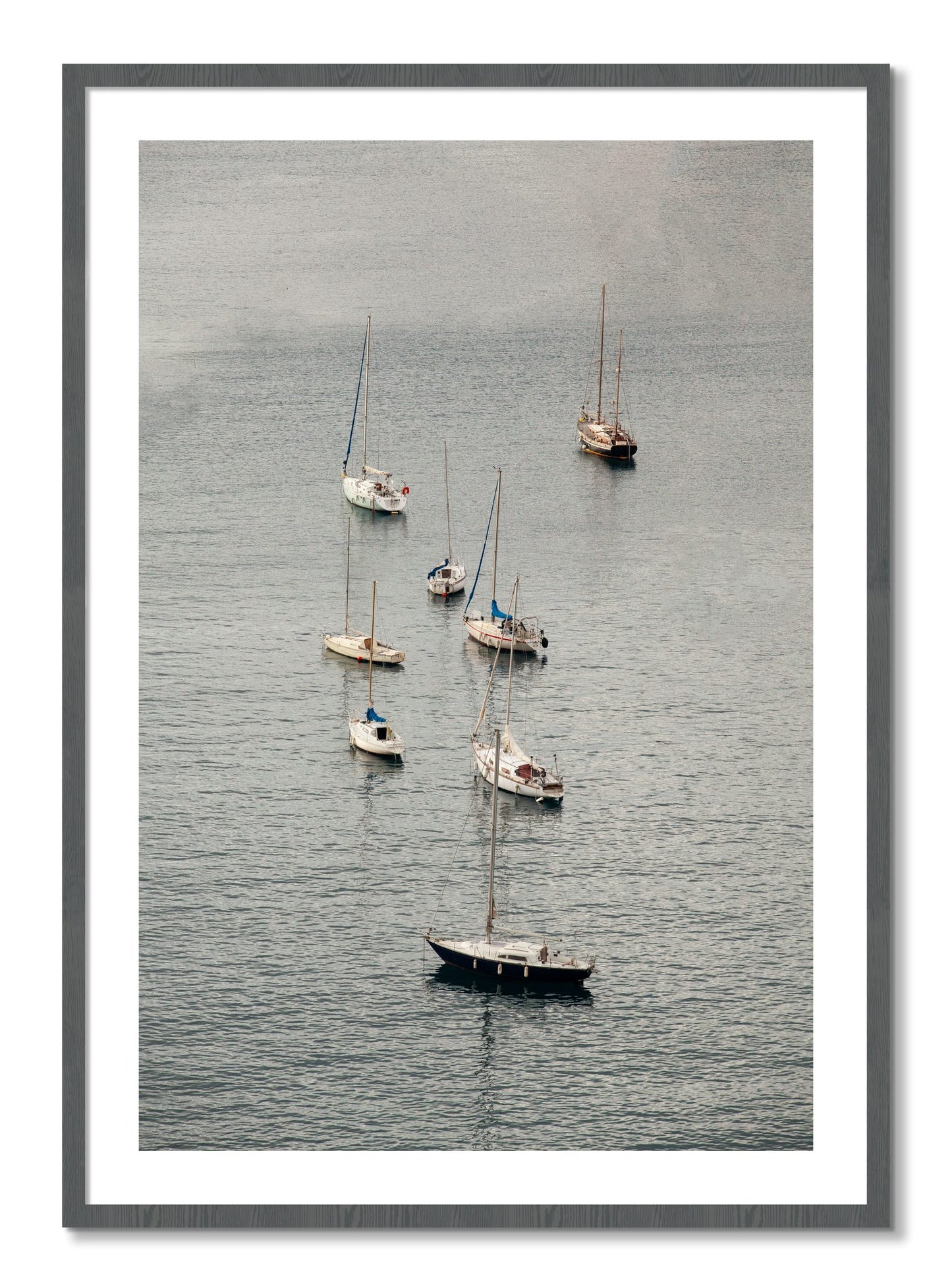 Framed photograph of Anchored by Dylan Ozanich, Grey frame, Borders