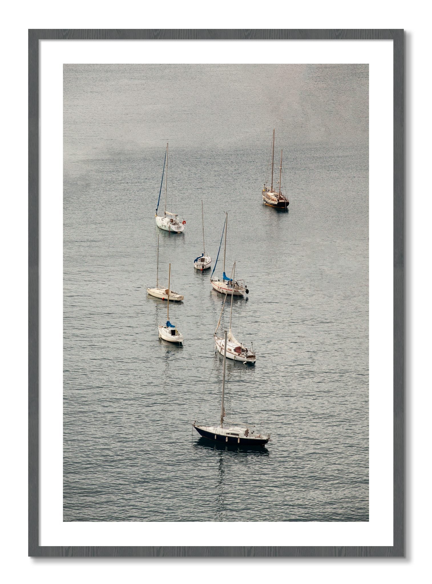 Framed photograph of Anchored by Dylan Ozanich, Grey frame, Borders