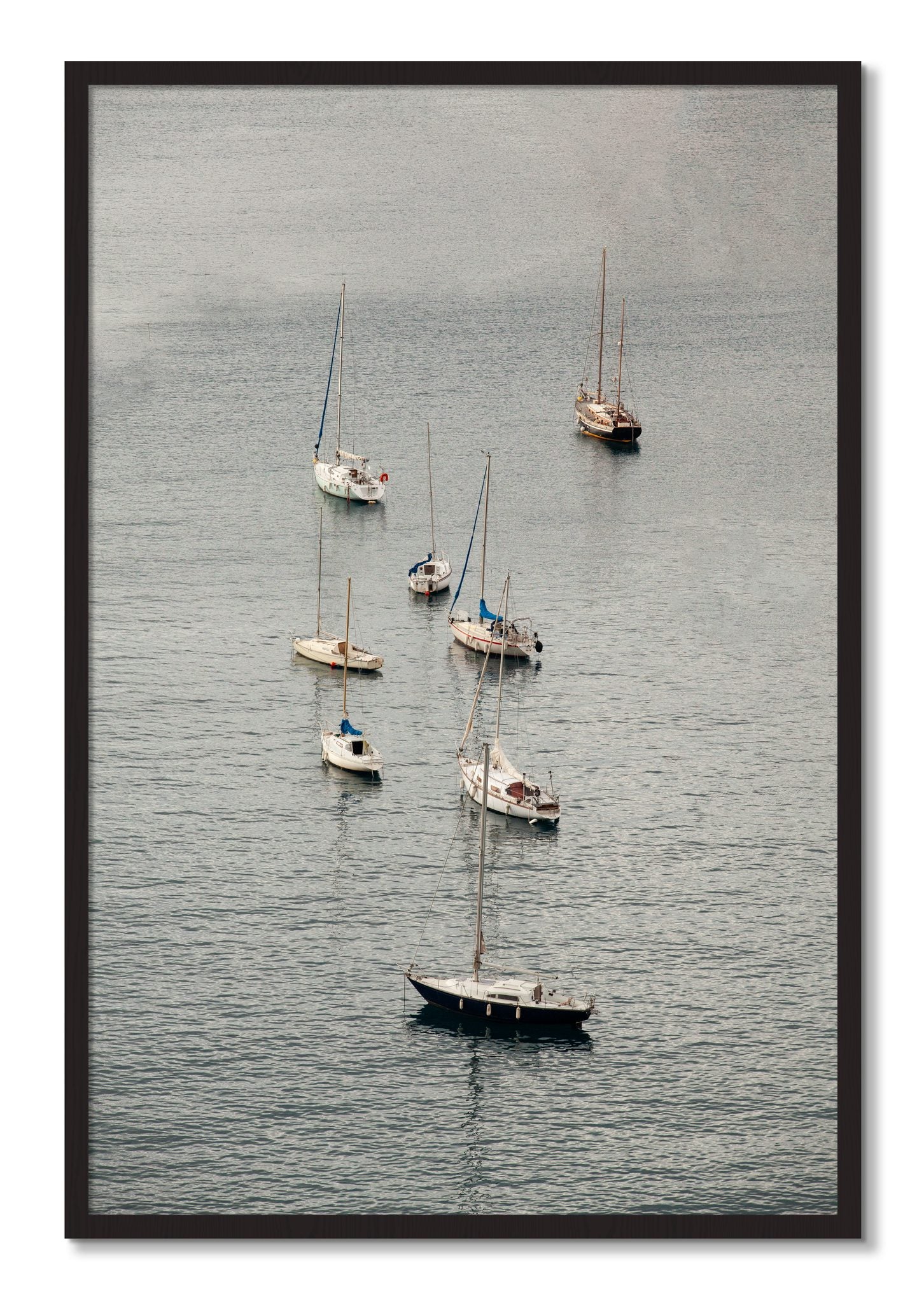 Framed photograph of Anchored by Dylan Ozanich, Black Walnut frame, Full Bleed