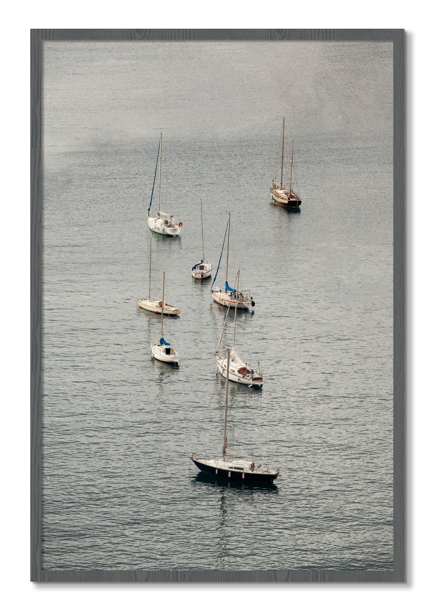 Framed photograph of Anchored by Dylan Ozanich, Grey frame, Full Bleed