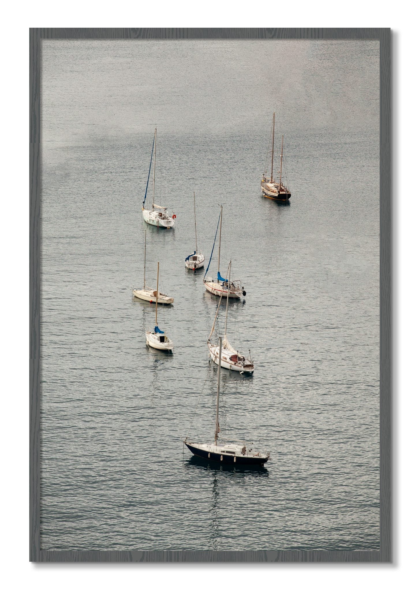 Framed photograph of Anchored by Dylan Ozanich, Grey frame, Full Bleed