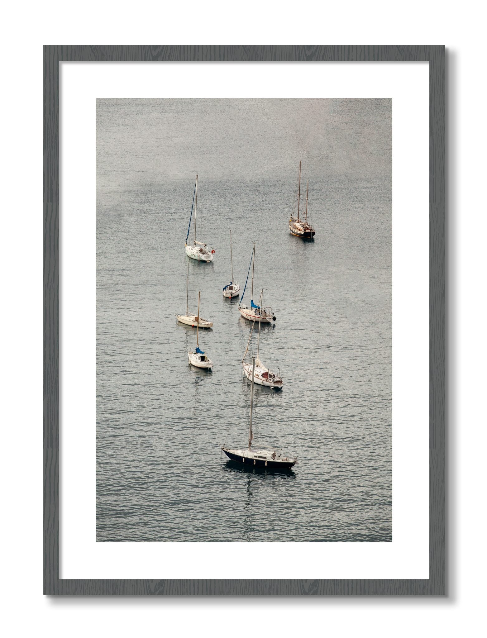 Framed photograph of Anchored by Dylan Ozanich, Grey frame, Borders