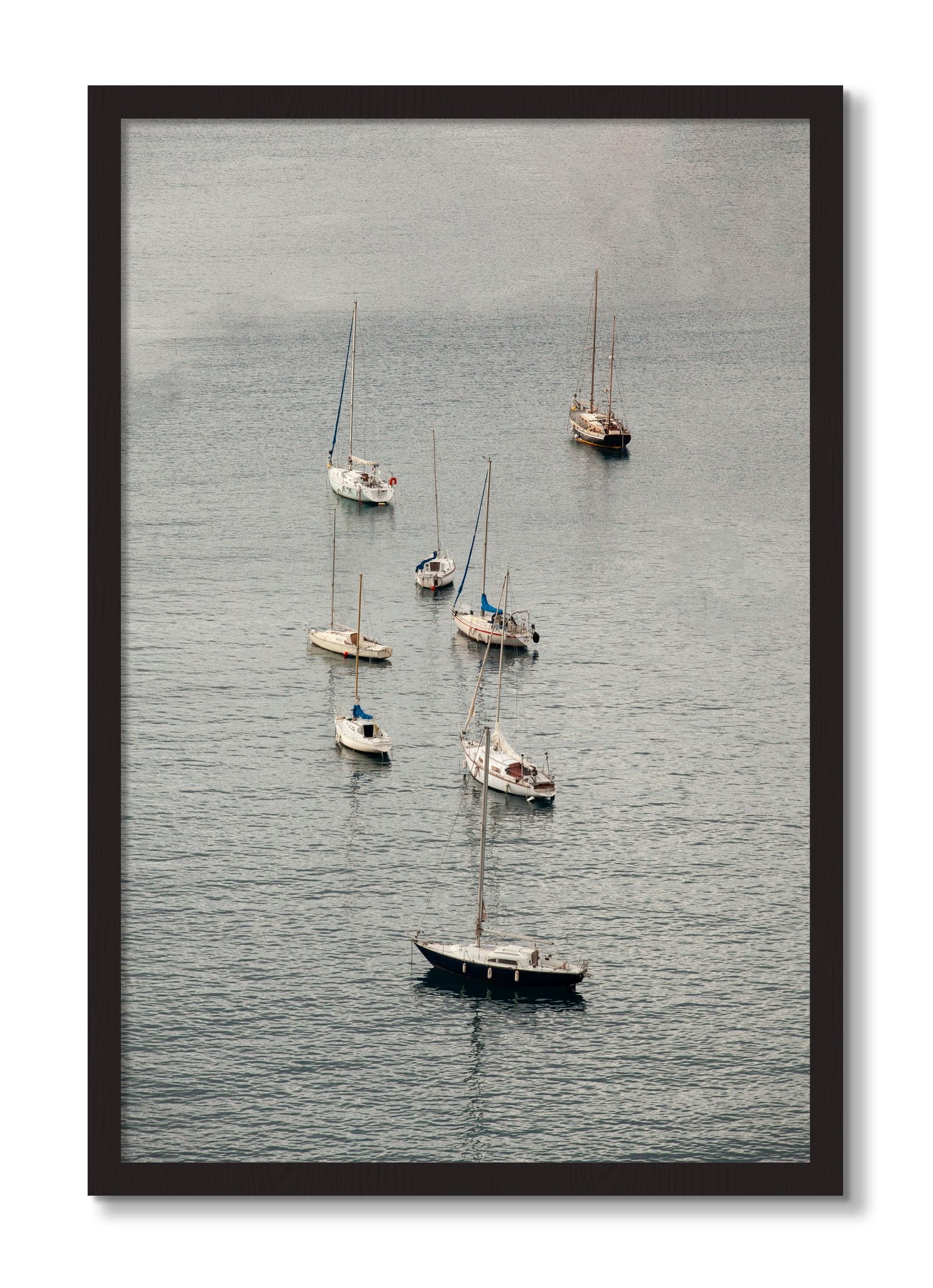Framed photograph of Anchored by Dylan Ozanich, Black Walnut frame, Full Bleed