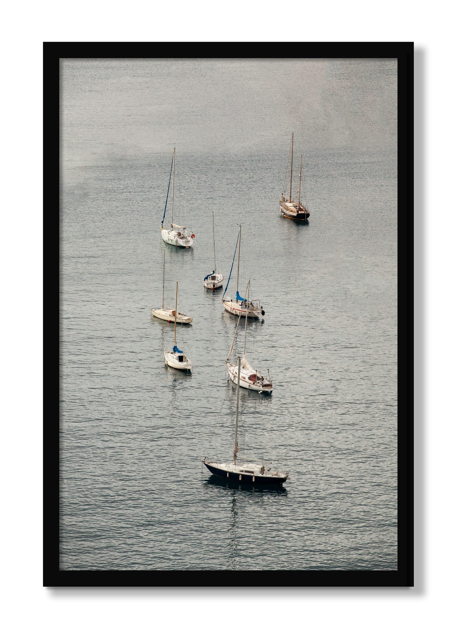 Framed photograph of Anchored by Dylan Ozanich, Black frame, Full Bleed