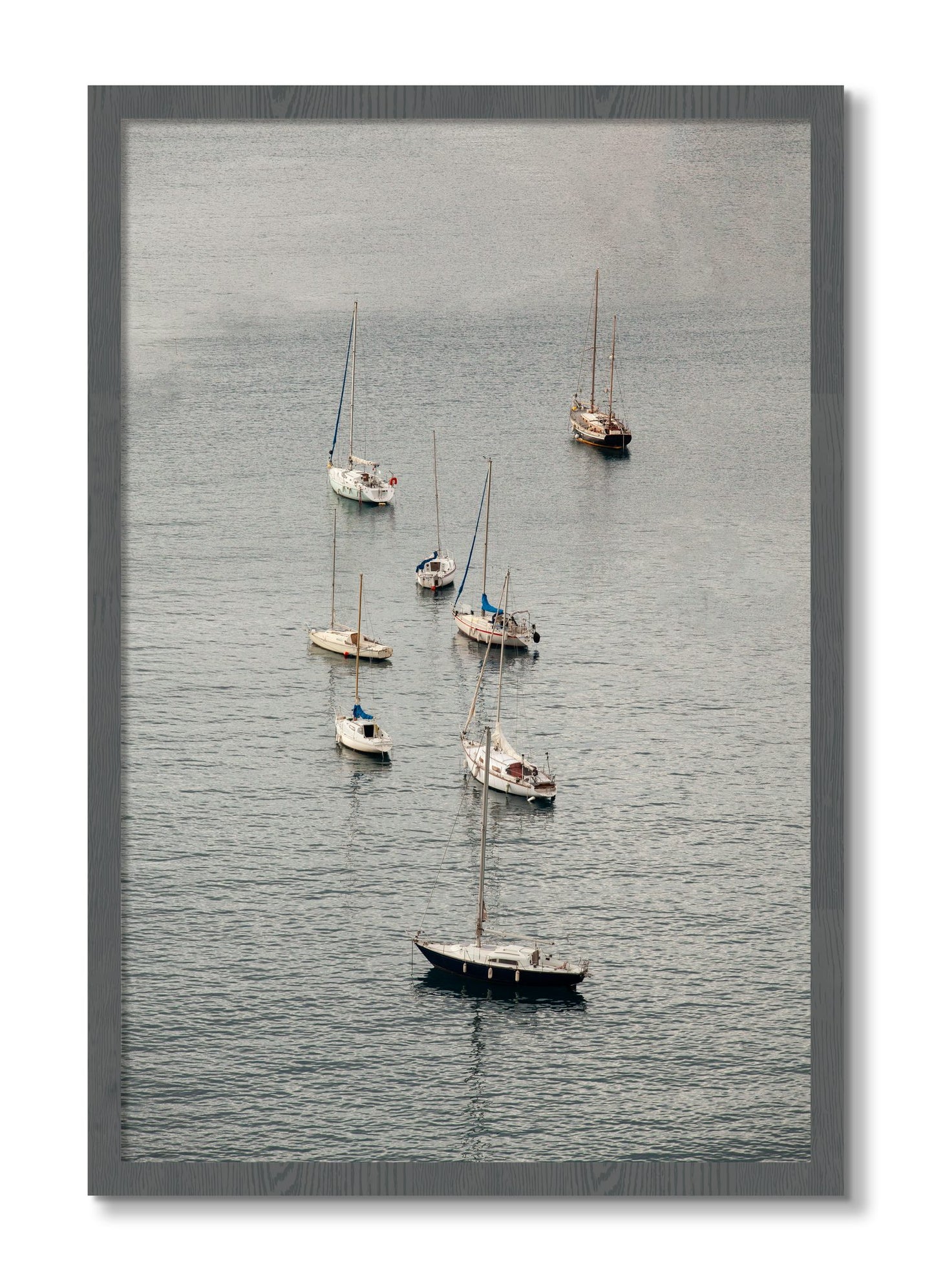 Framed photograph of Anchored by Dylan Ozanich, Grey frame, Full Bleed
