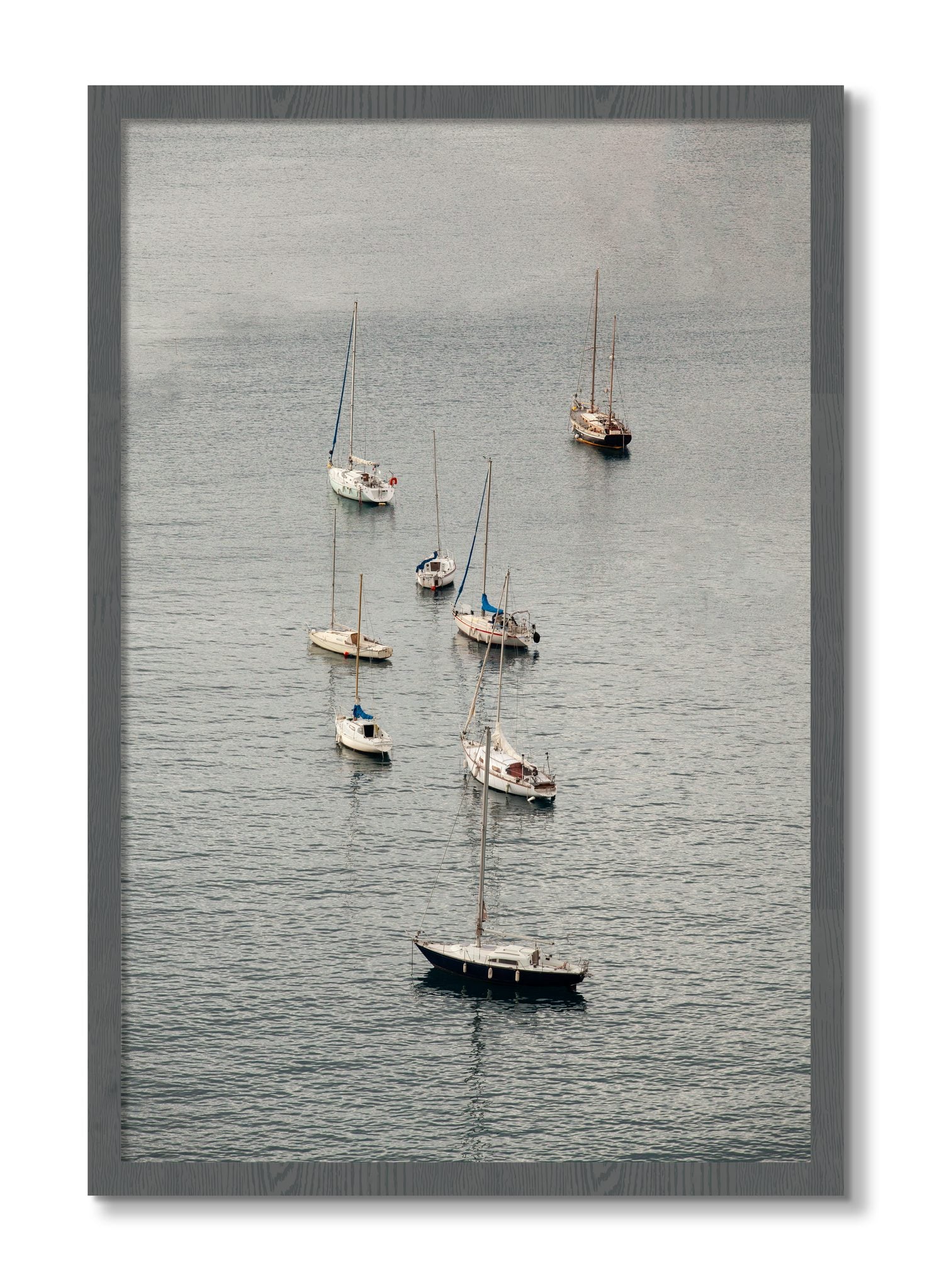 Framed photograph of Anchored by Dylan Ozanich, Grey frame, Full Bleed