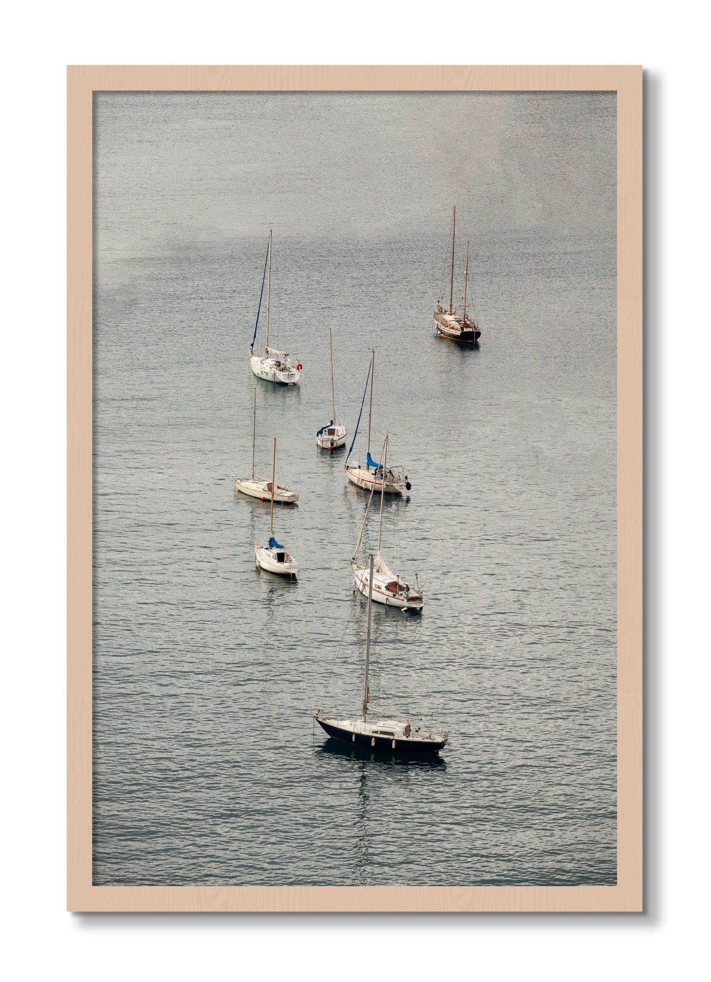 Framed photograph of Anchored by Dylan Ozanich, Maple frame, Full Bleed
