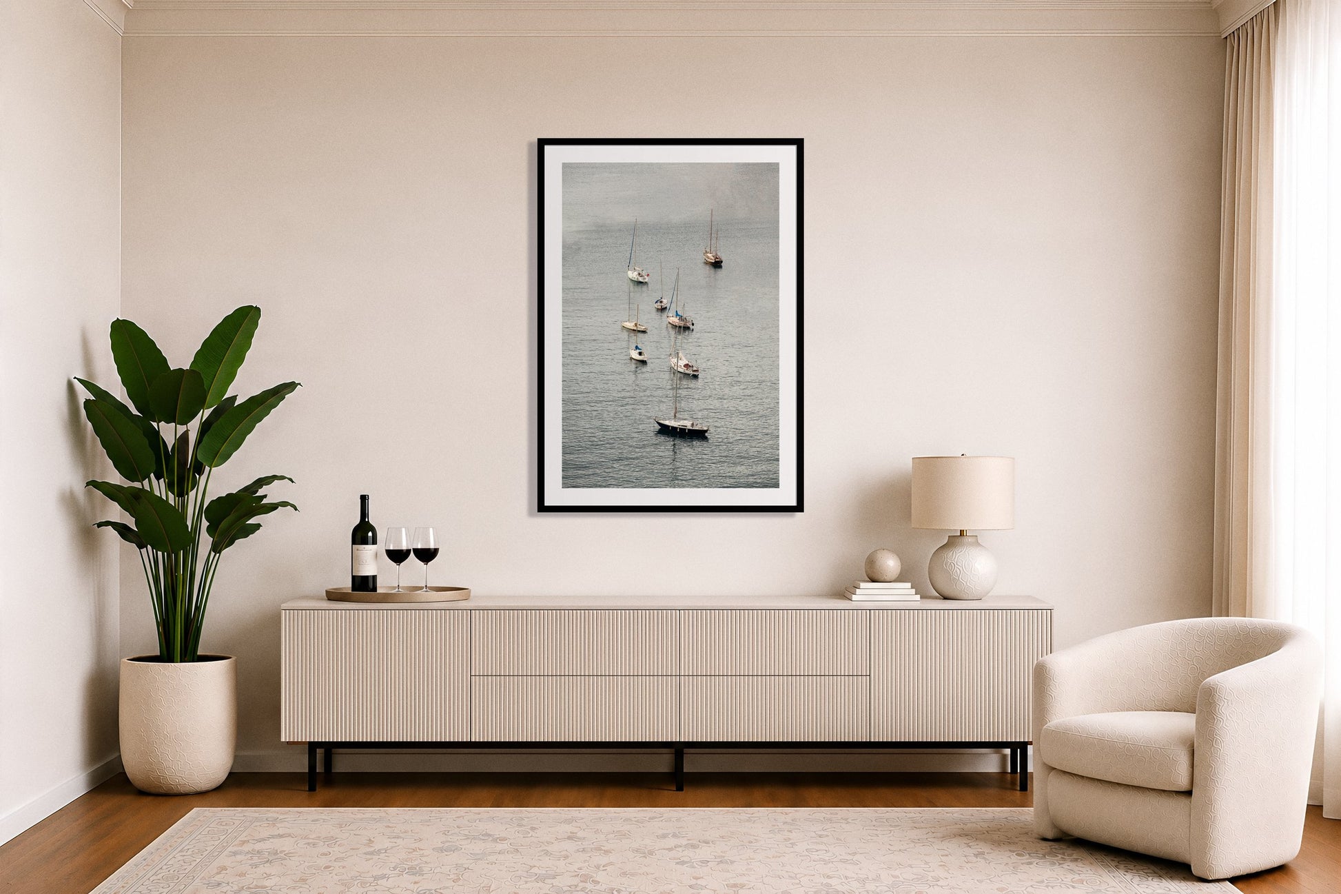 Framed photograph of Anchored by Dylan Ozanich displayed on a wall