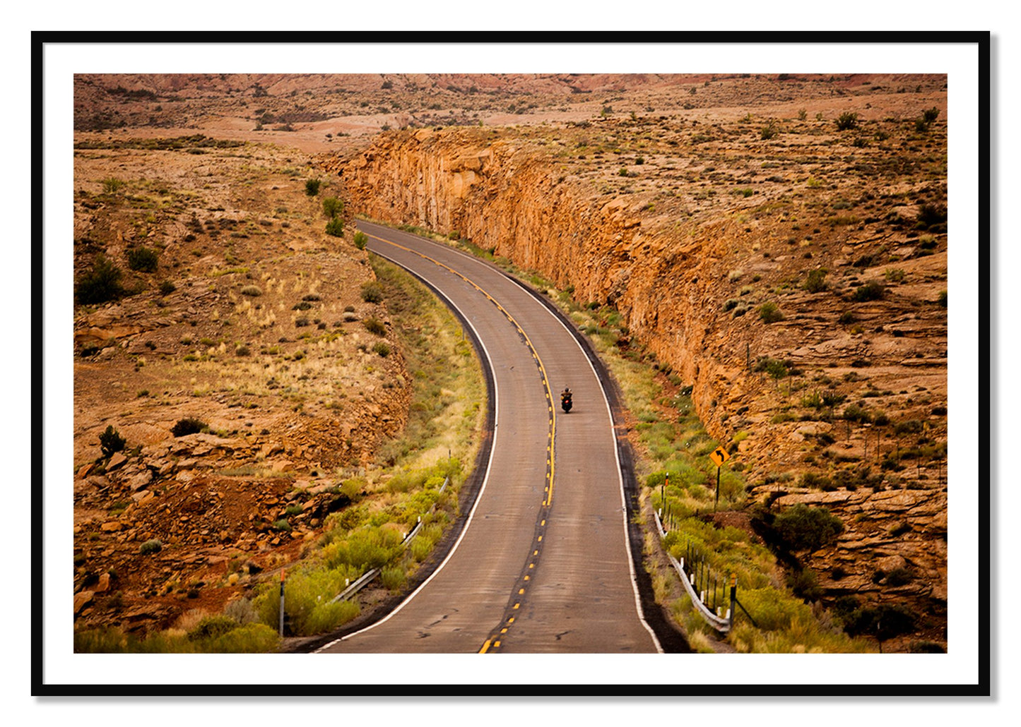 Framed photograph of Around The Turn by Dylan Ozanich, Black frame, Borders
