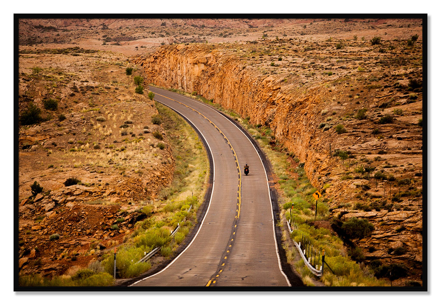 Framed photograph of Around The Turn by Dylan Ozanich, Black frame, Full Bleed