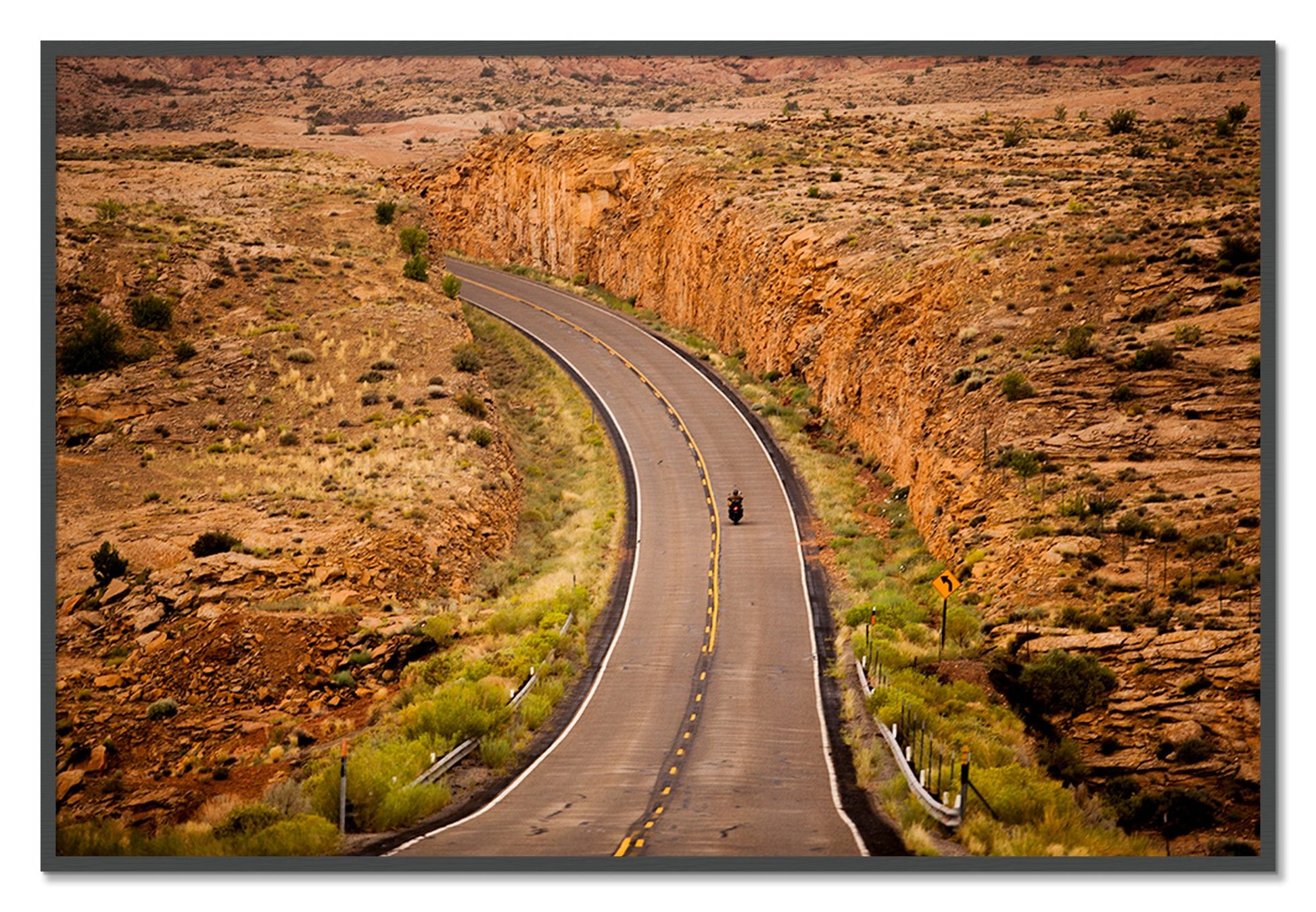 Framed photograph of Around The Turn by Dylan Ozanich, Grey frame, Full Bleed