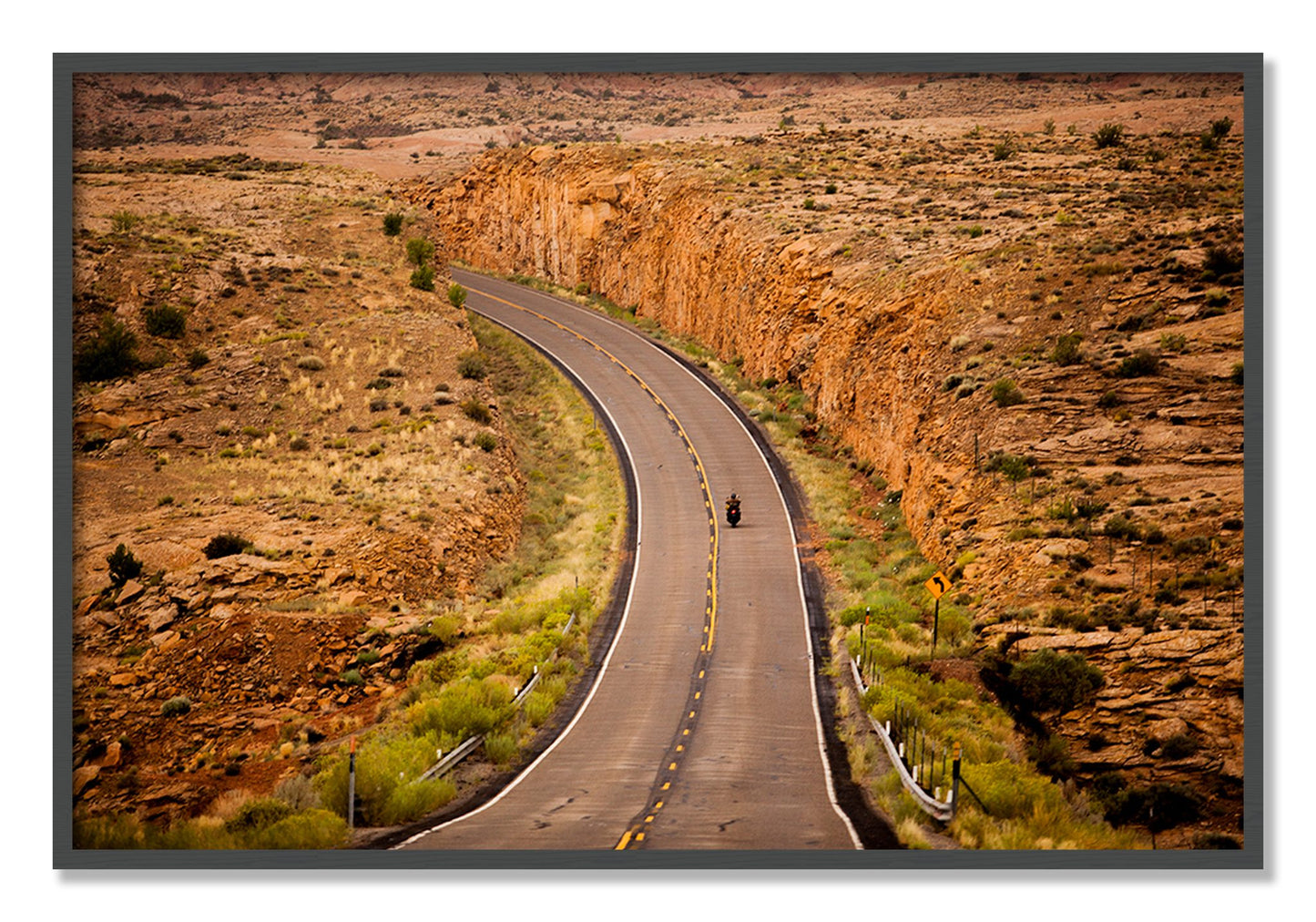 Framed photograph of Around The Turn by Dylan Ozanich, Grey frame, Full Bleed