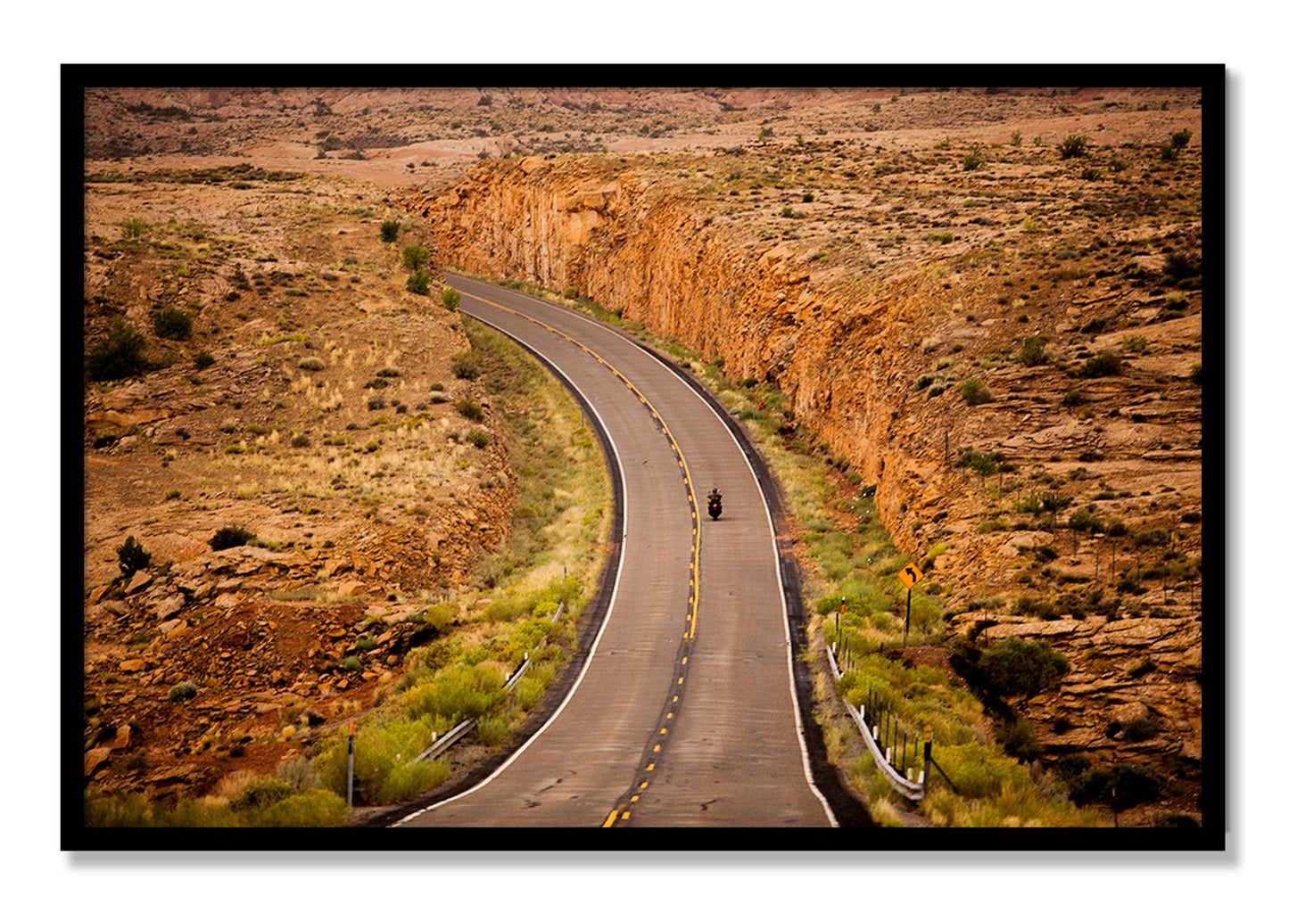 Framed photograph of Around The Turn by Dylan Ozanich, Black frame, Full Bleed