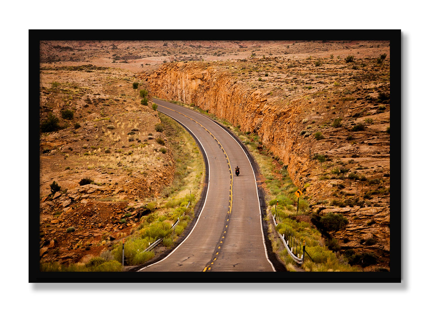 Framed photograph of Around The Turn by Dylan Ozanich, Black frame, Full Bleed