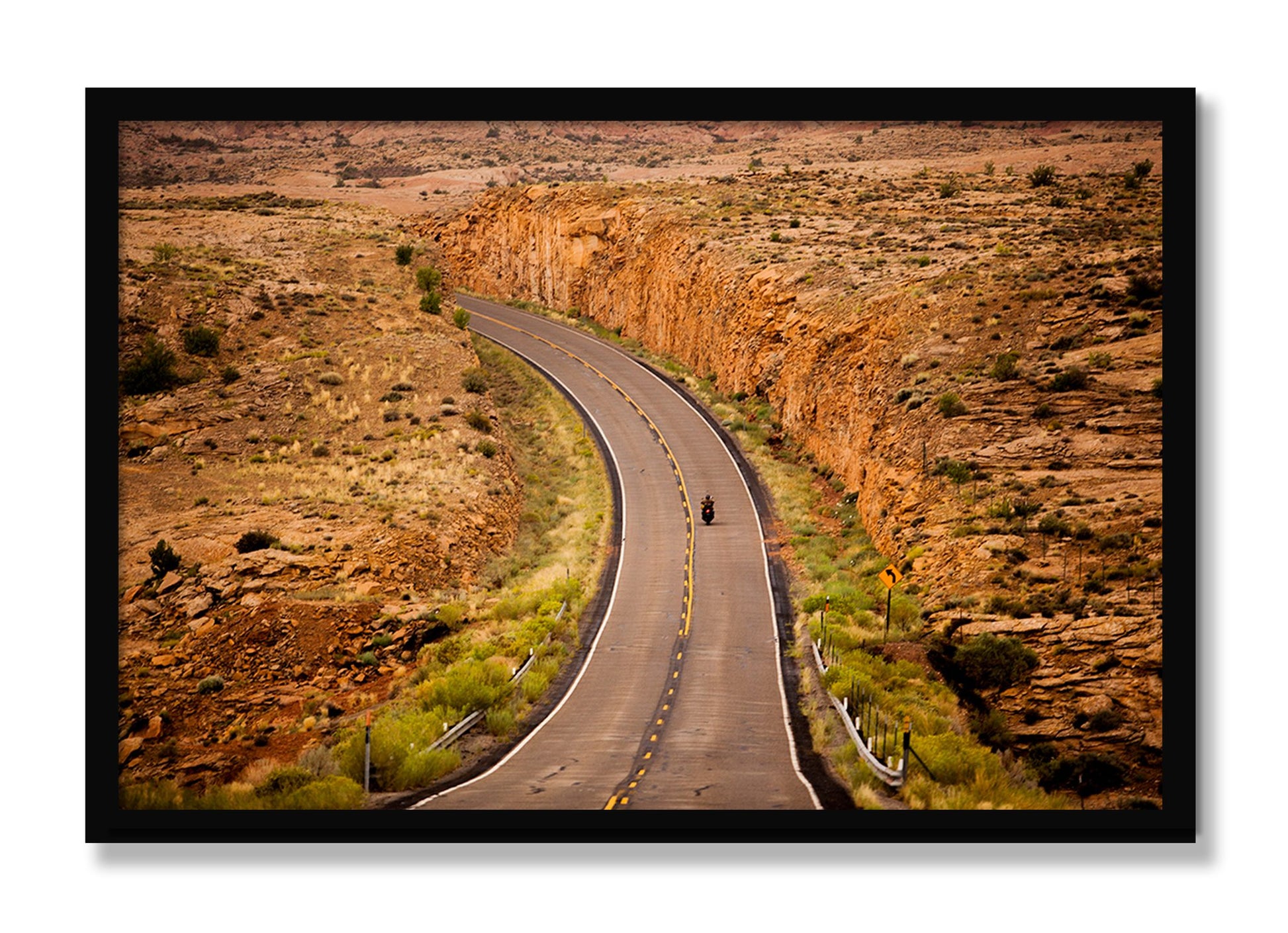Framed photograph of Around The Turn by Dylan Ozanich, Black frame, Full Bleed