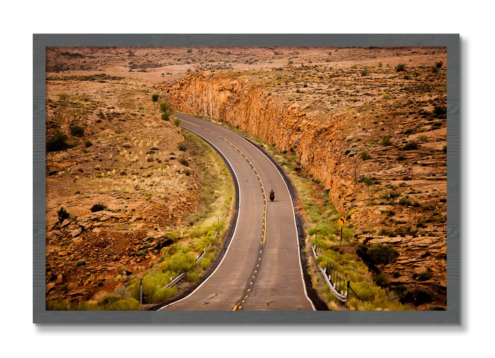 Framed photograph of Around The Turn by Dylan Ozanich, Grey frame, Full Bleed