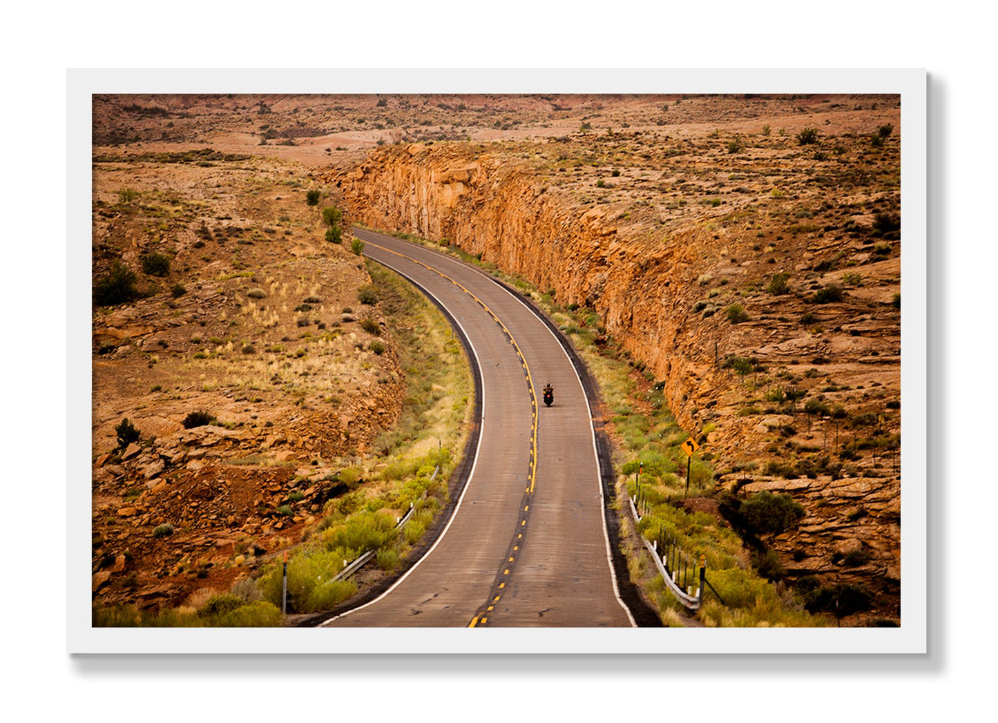 Framed photograph of Around The Turn by Dylan Ozanich, White frame, Full Bleed