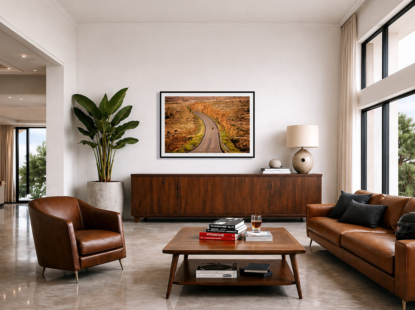 Framed photograph of Around The Turn by Dylan Ozanich displayed on a wall