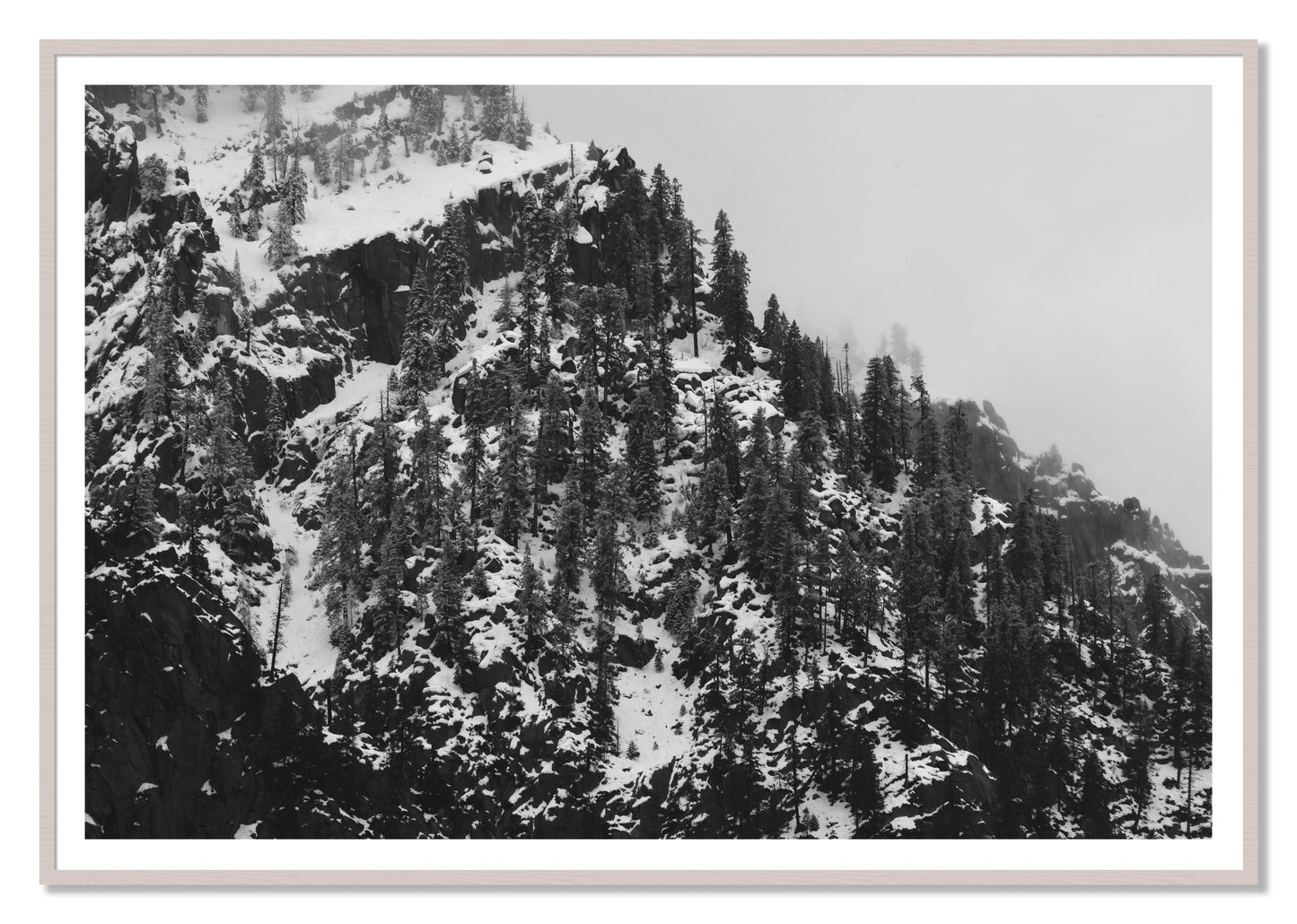 Ascend by Dylan Ozanich, 48×72 print with a White Border in a White Maple frame