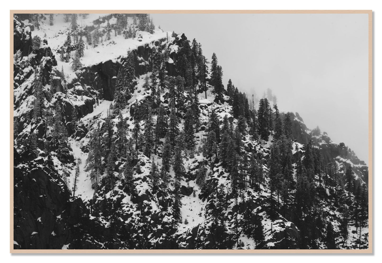 Ascend by Dylan Ozanich, 48×72 Full Bleed Print in a Maple frame