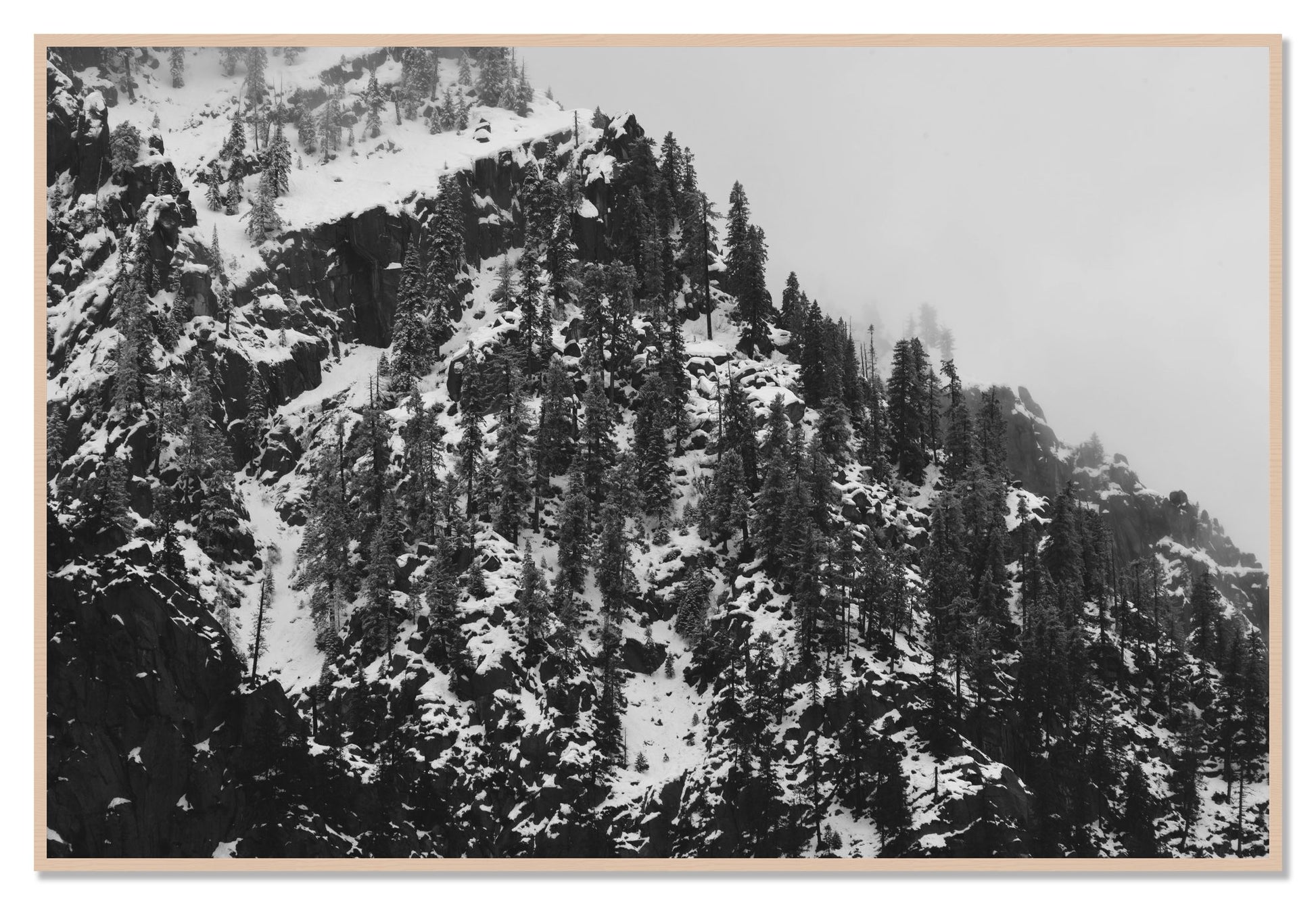 Ascend by Dylan Ozanich, 48×72 Full Bleed Print in a Maple frame