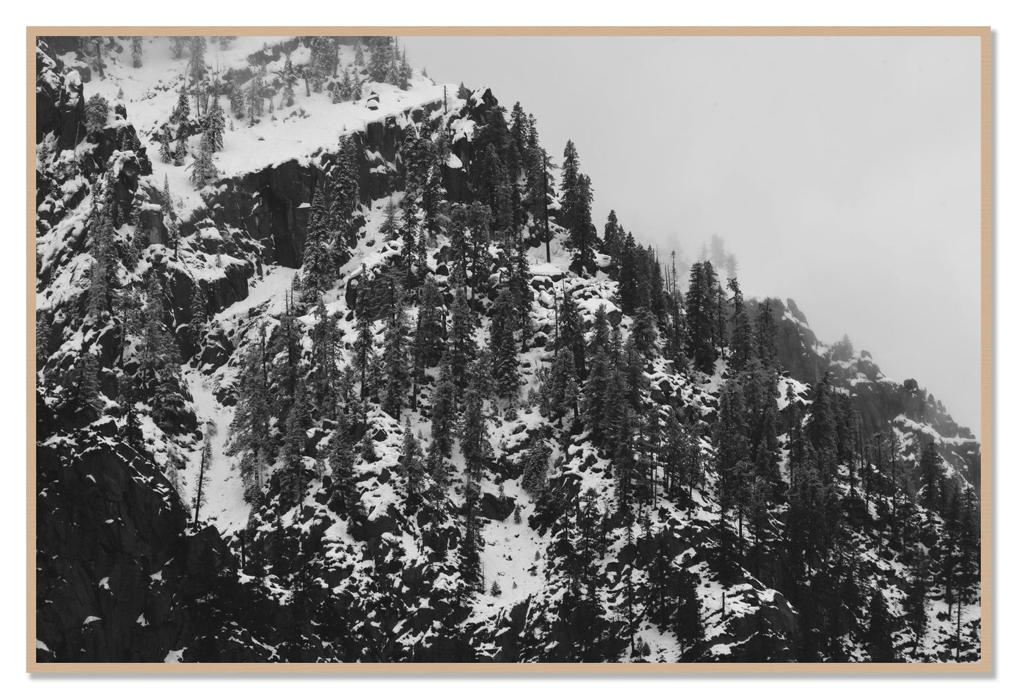 Ascend by Dylan Ozanich, 48×72 Full Bleed Print in an Oak frame