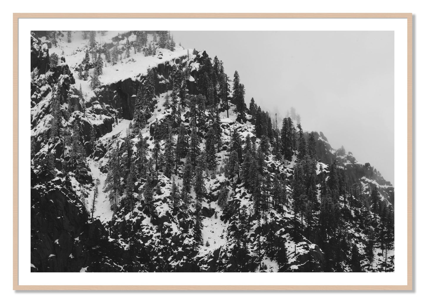 Framed photograph of Ascend by Dylan Ozanich, Maple frame, Borders